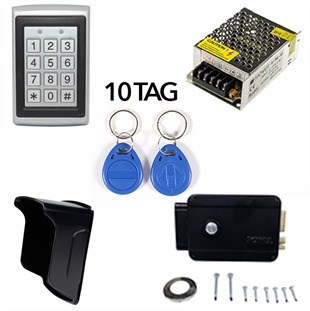 Sonexson | Kare Metal Koruyucu kılıflı RFID Şifreli Kapı Kilidi i Kartlı Geçiş Kontrol Sistemi 10 Tag Adaptör OtomatSonex Kare Metal Koruyucu kılıflı RFID Şifreli Kapı Kilidi i Kartlı Geçiş Kontrol Sistemi 10 Tag Adaptör Otomat