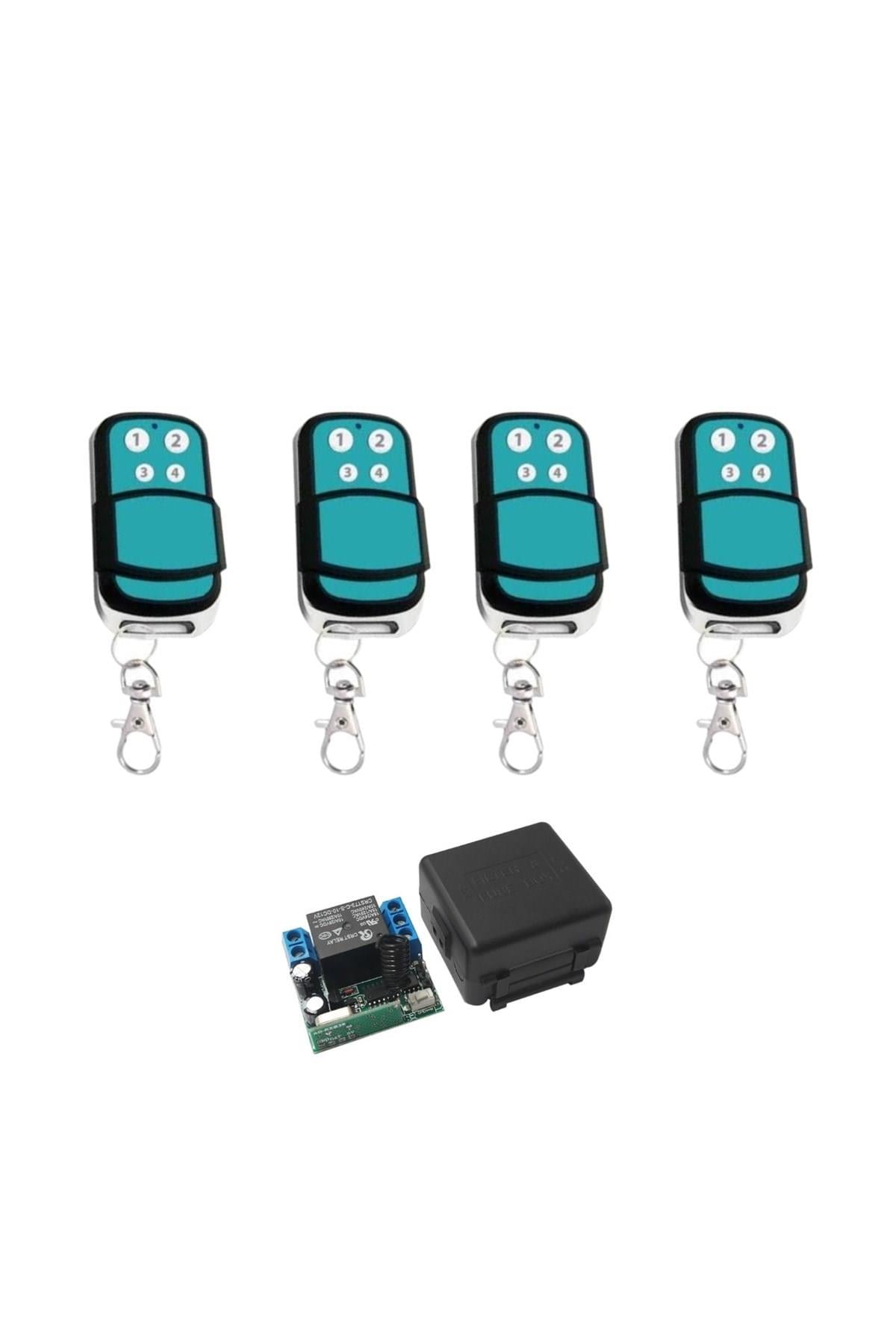 Rf Uzaktan Kumandalı Röle Kartı Self Lock 12v 10a