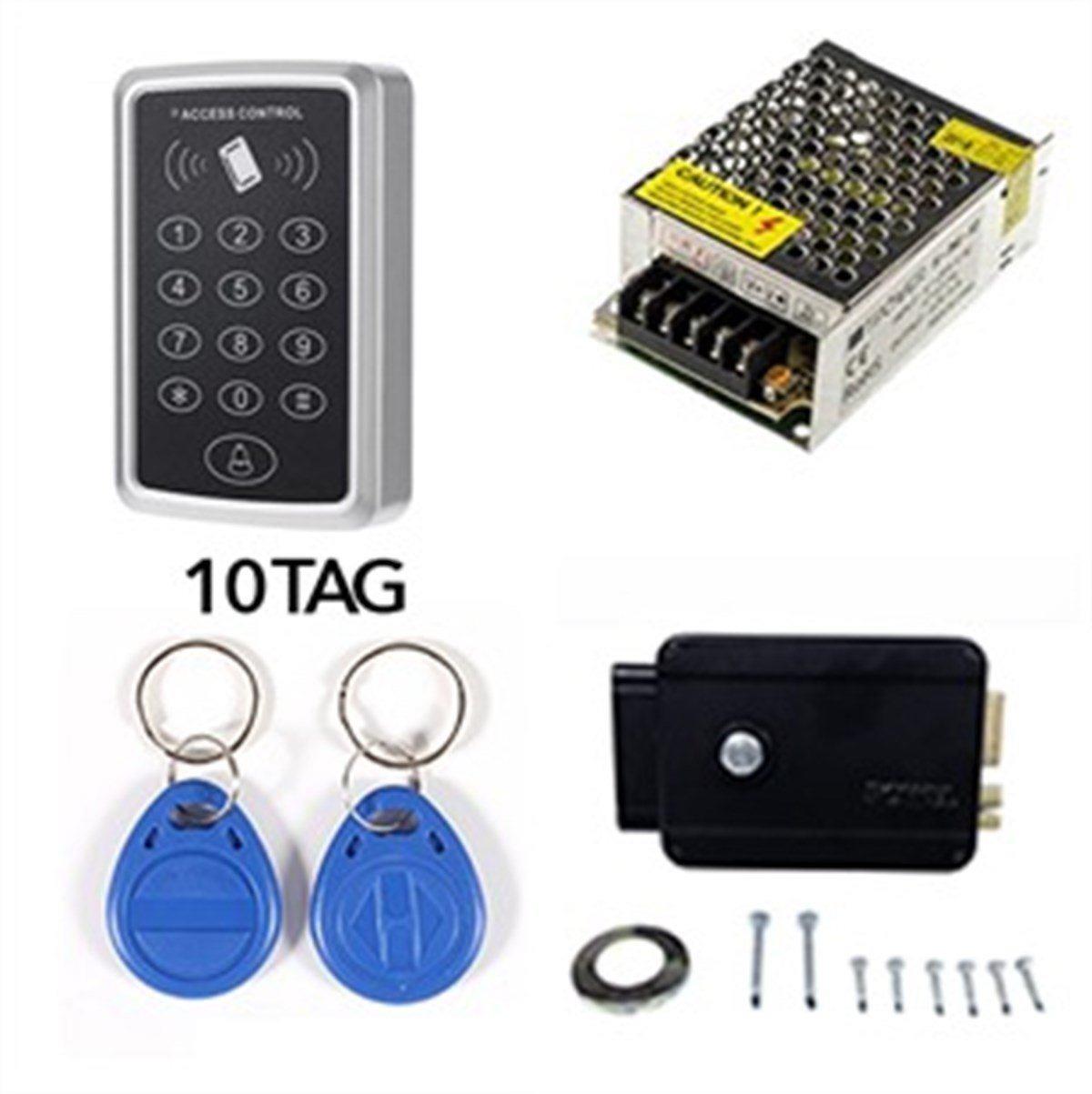 Sonex RFID Şifreli Kapı Kilidi + Apartman Kapı Otomatiği + Adaptör + Proximity Tag  Full Set