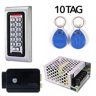 Uzun Metal RFID Şifreli Kapı Kilidi i Kartlı Geçiş Kontrol Sistemi 10 Tag Adaptör OtomatSonex Uzun Metal RFID Şifreli Kapı Kilidi i Kartlı Geçiş Kontrol Sistemi 10 Tag Adaptör Otomat