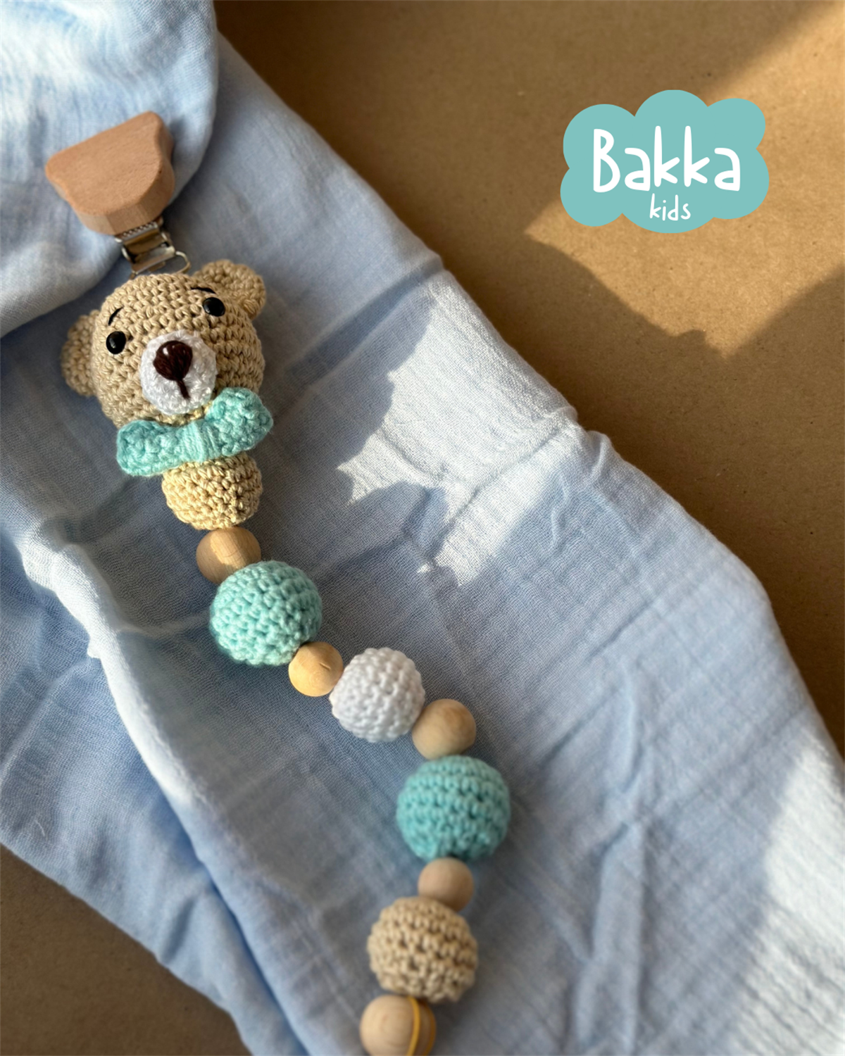 Mavi Ayıcık Emzik Askısı