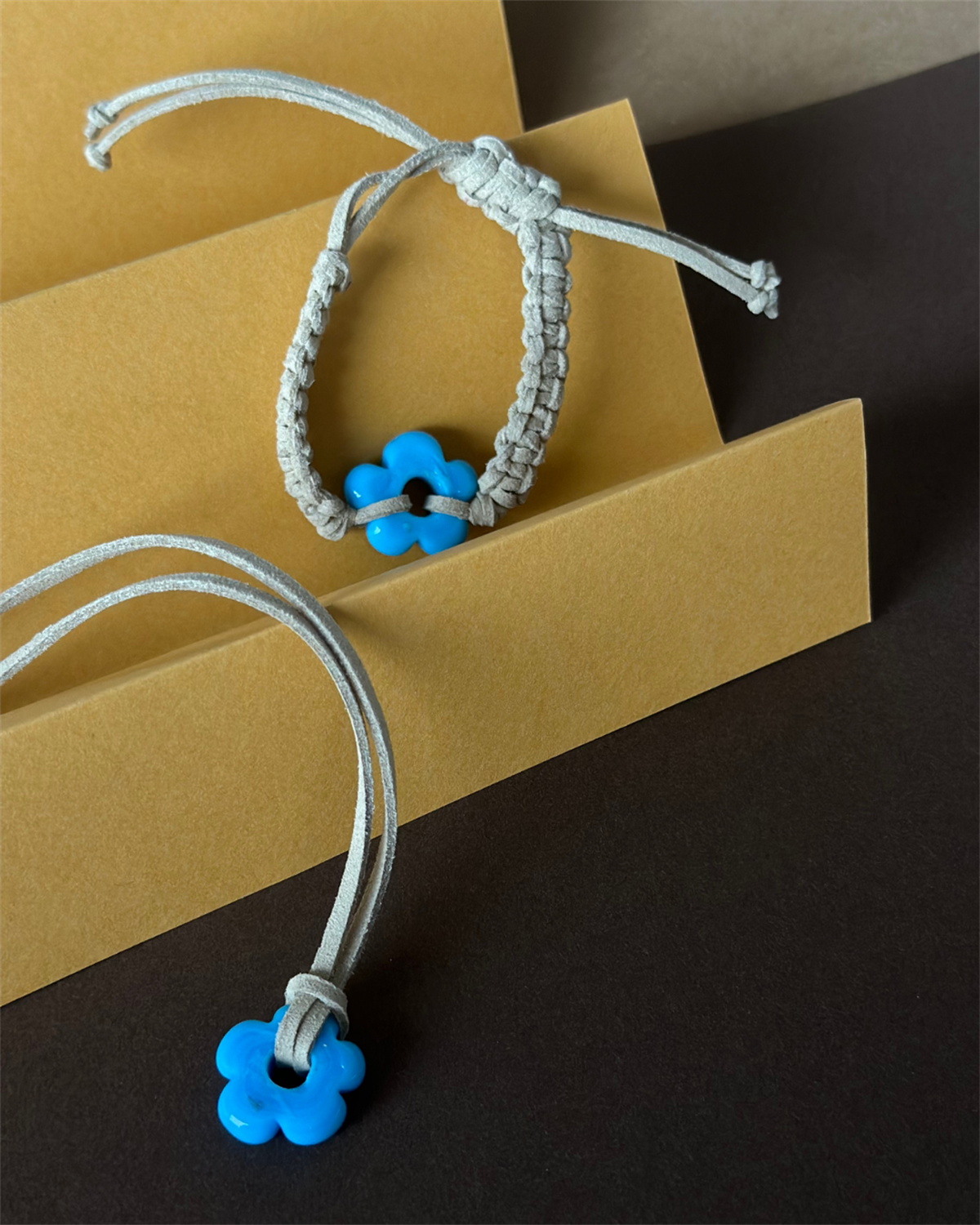 Mavi Çiçek Kolye & Bileklik