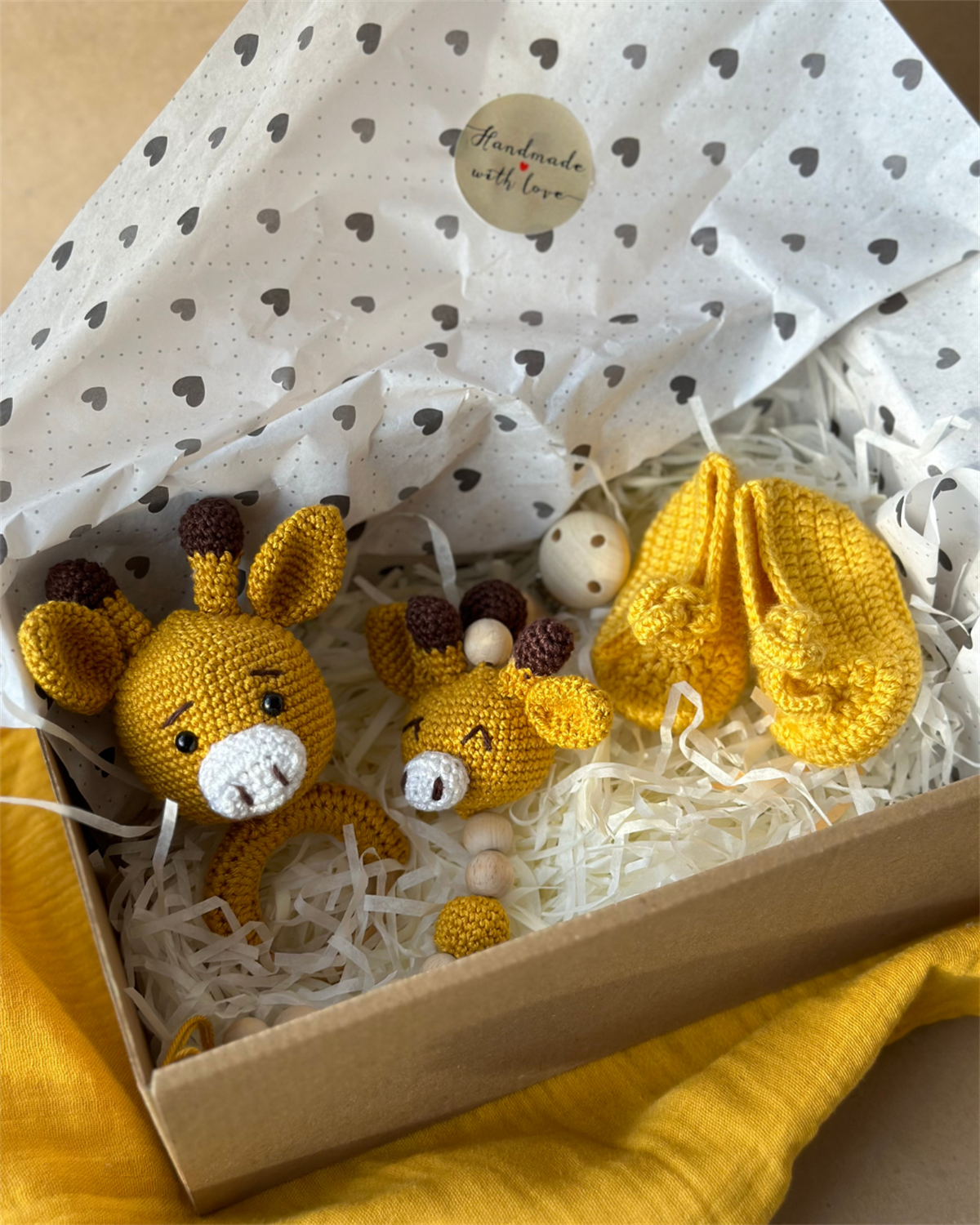 Sevimli Zürafa Bebek Hediyelik 3'lü Set