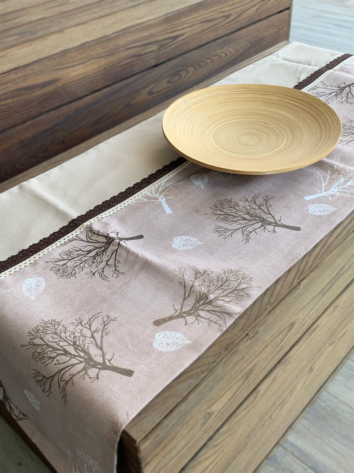 Bej Çift Taraflı Runner