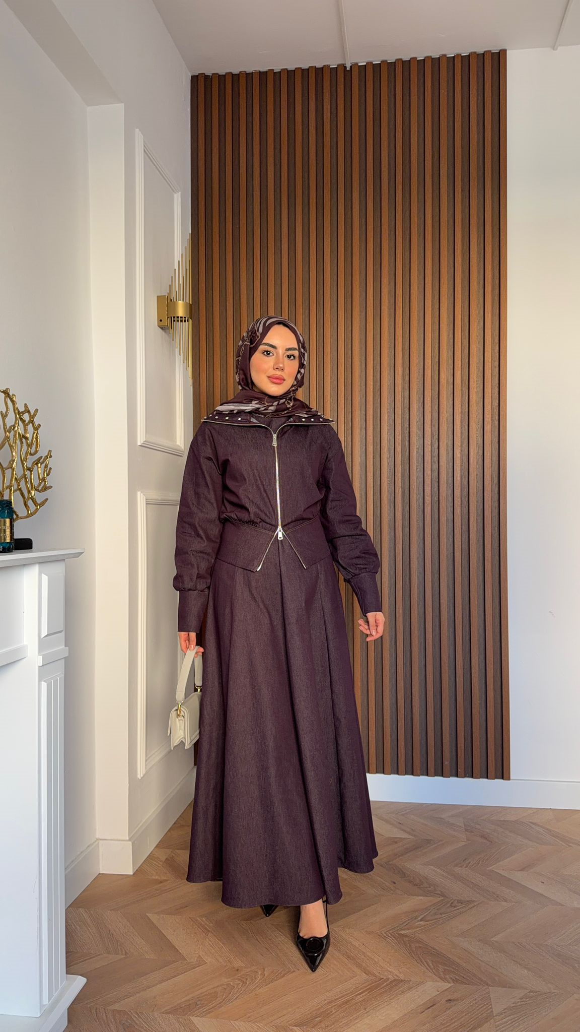 MEYSA ETEK TAKIM Ezo Denim Jile İkili Takım Bordo