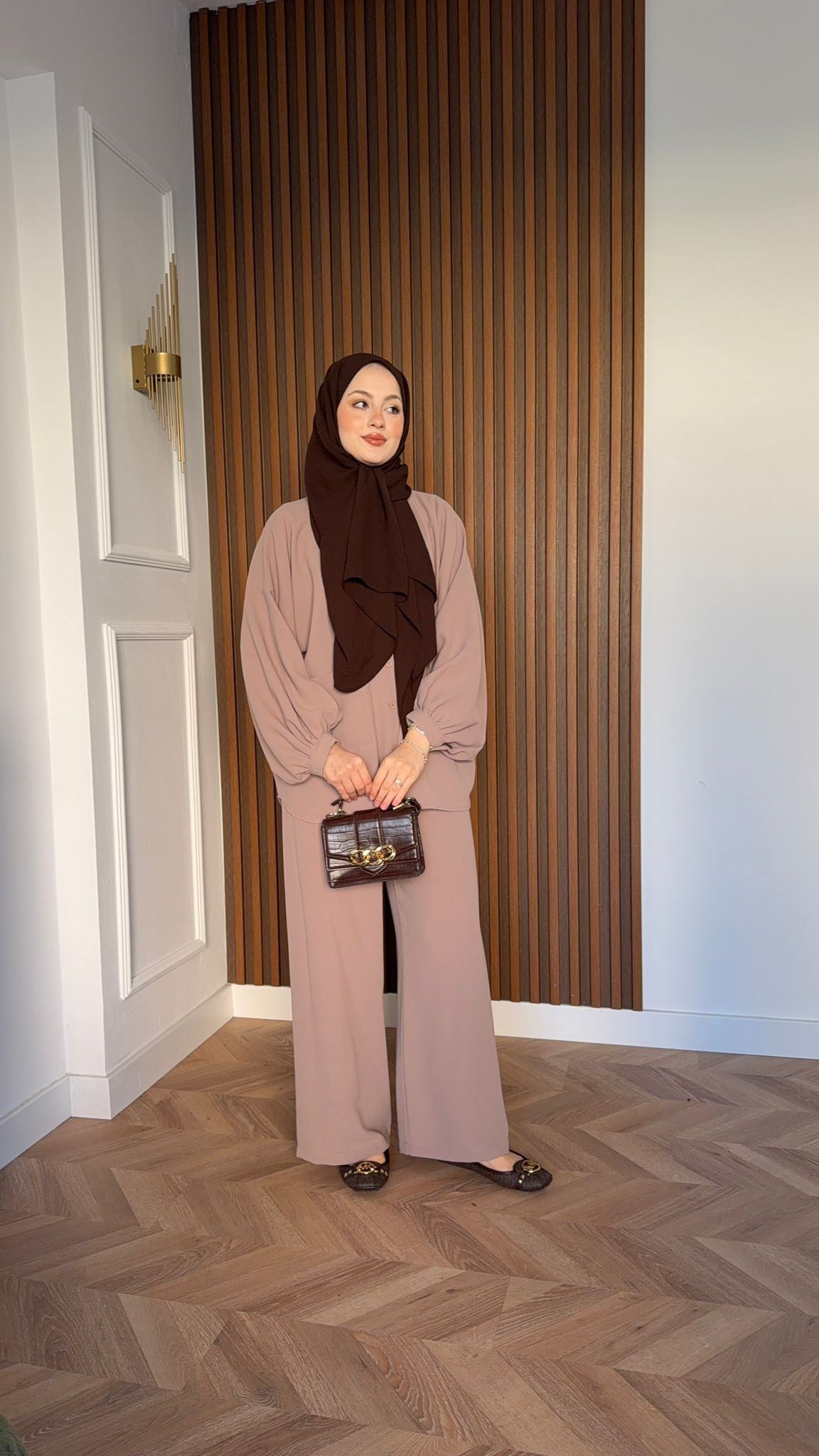 MEYSA PANTOLON TAKIM Çift Cepli Krep İkili Takım Krem