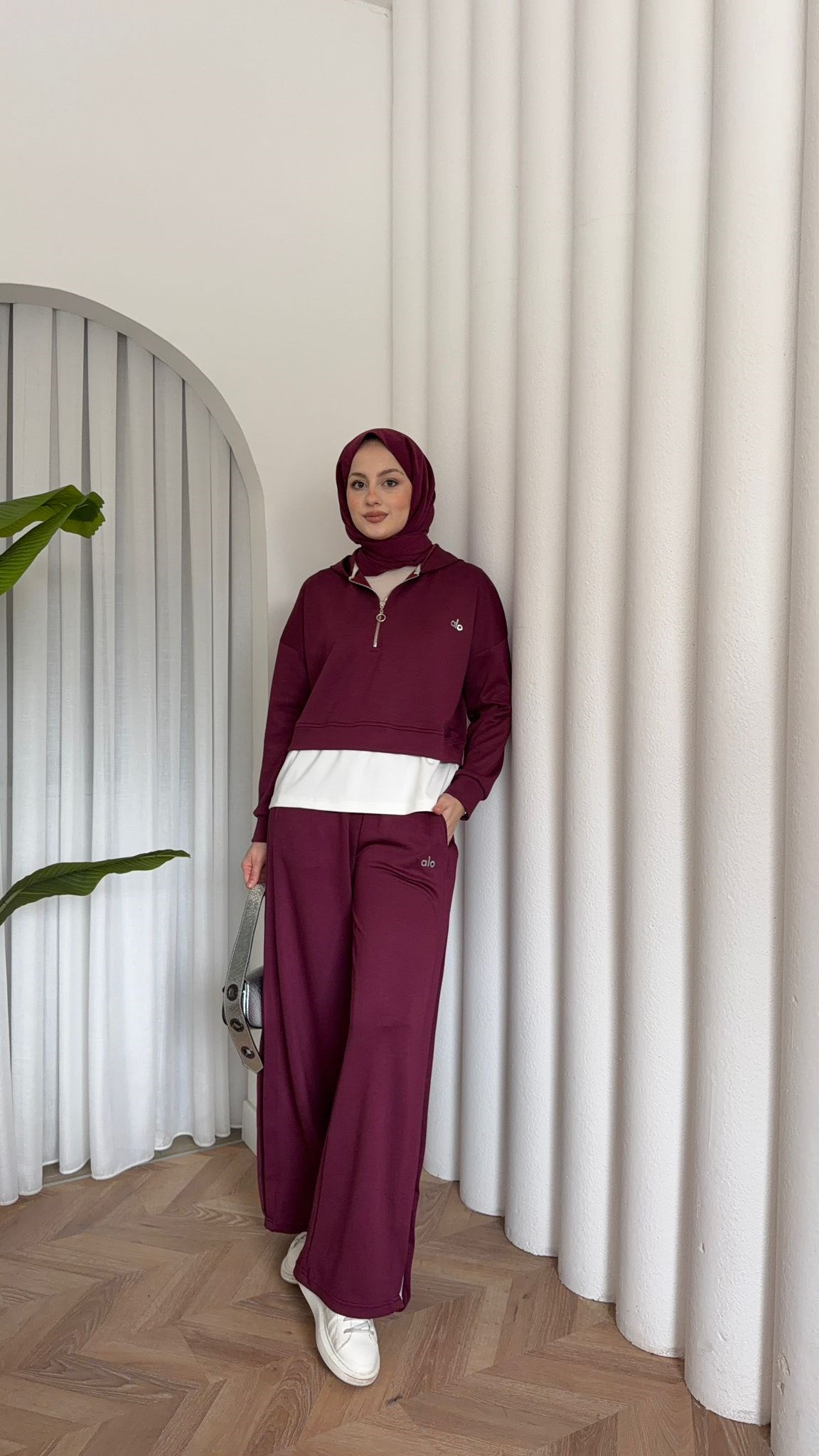 MEYSA TROUSER SETS Muadil Parçalı Oysh İkili Takım Bordo
