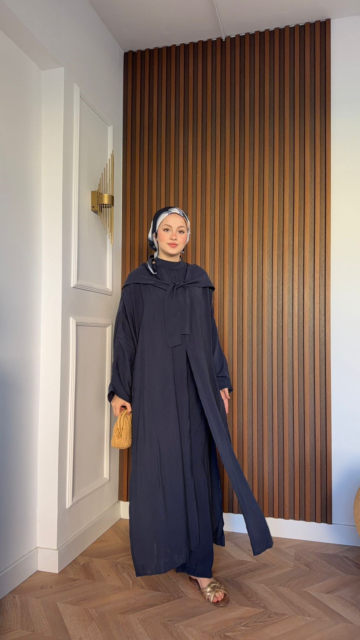 MEYSA PANTOLON TAKIM Suve Yakalı Üçlü Takım Lacivert