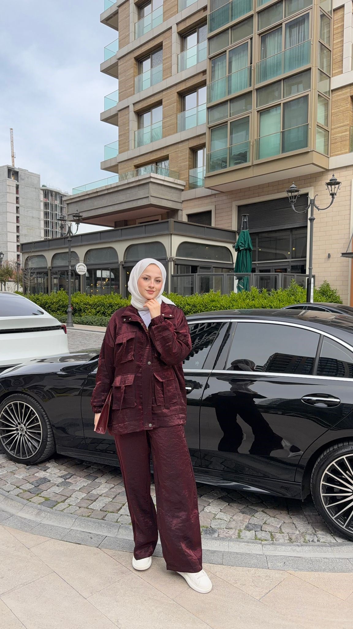 MEYSA PANTOLON TAKIM Tasarım Jakarlı İkili Takım Bordo
