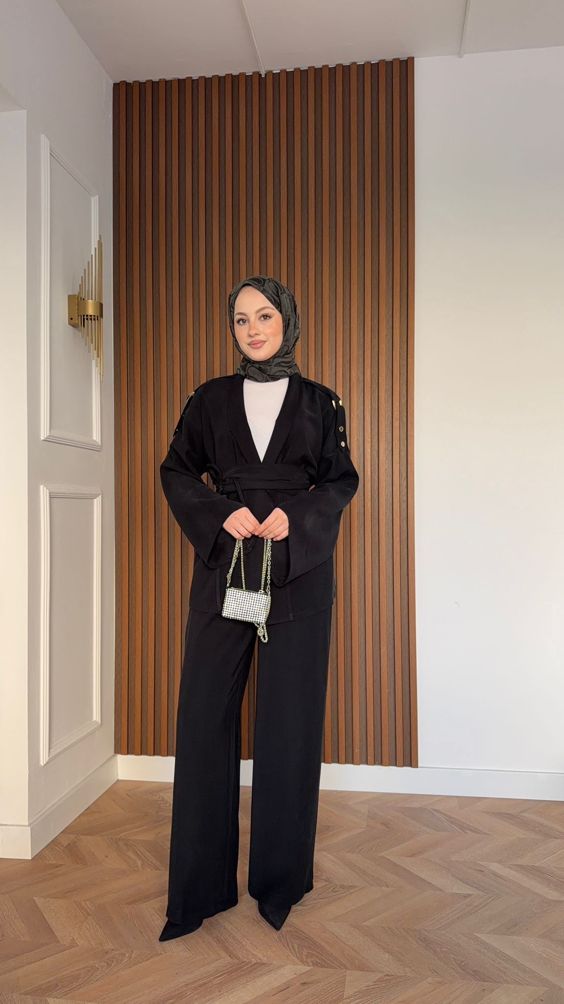 MEYSA TROUSER SETS Violet Tensel İkili Takım Siyah