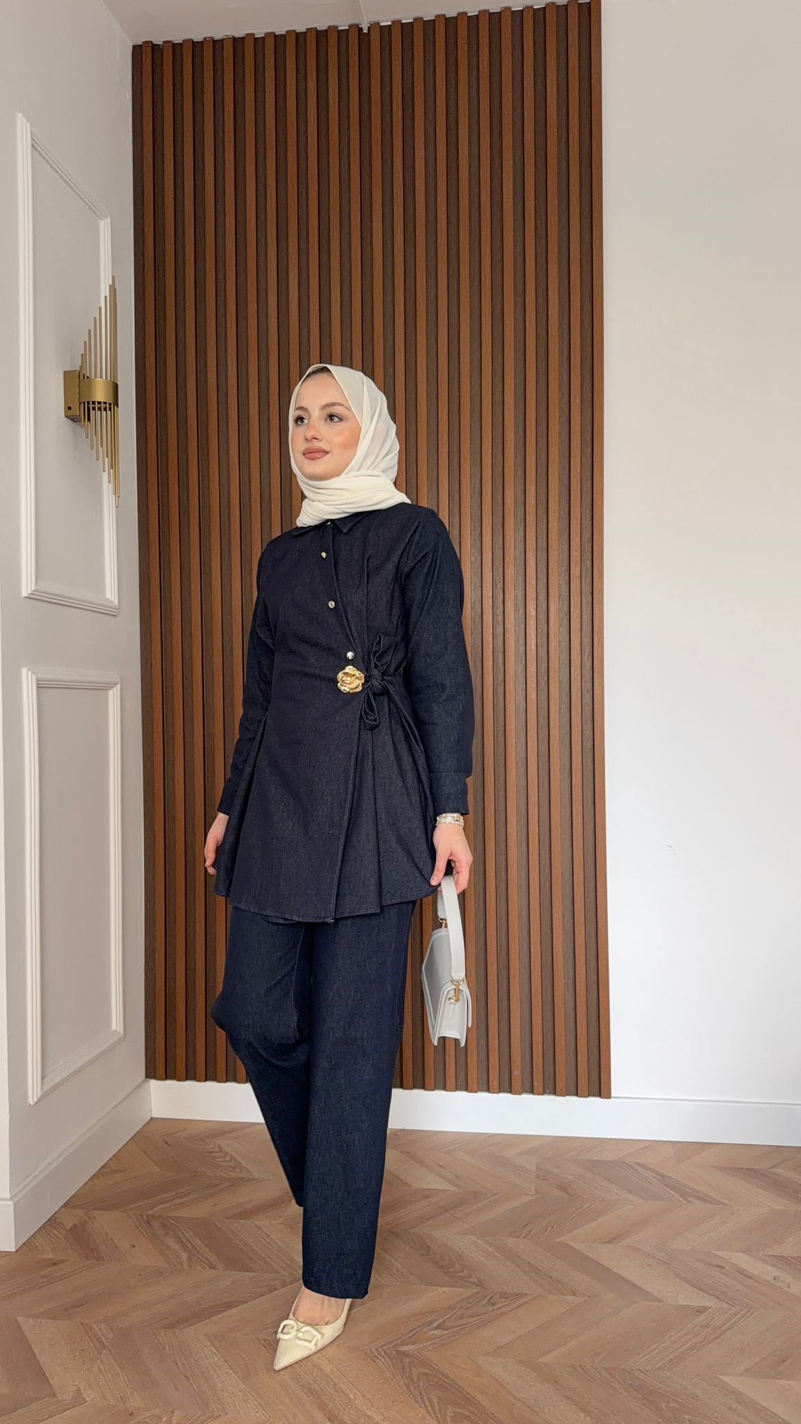 MEYSA PANTOLON TAKIM Zehra Gül Detaylı Pantolonlu Takım Lacivert
