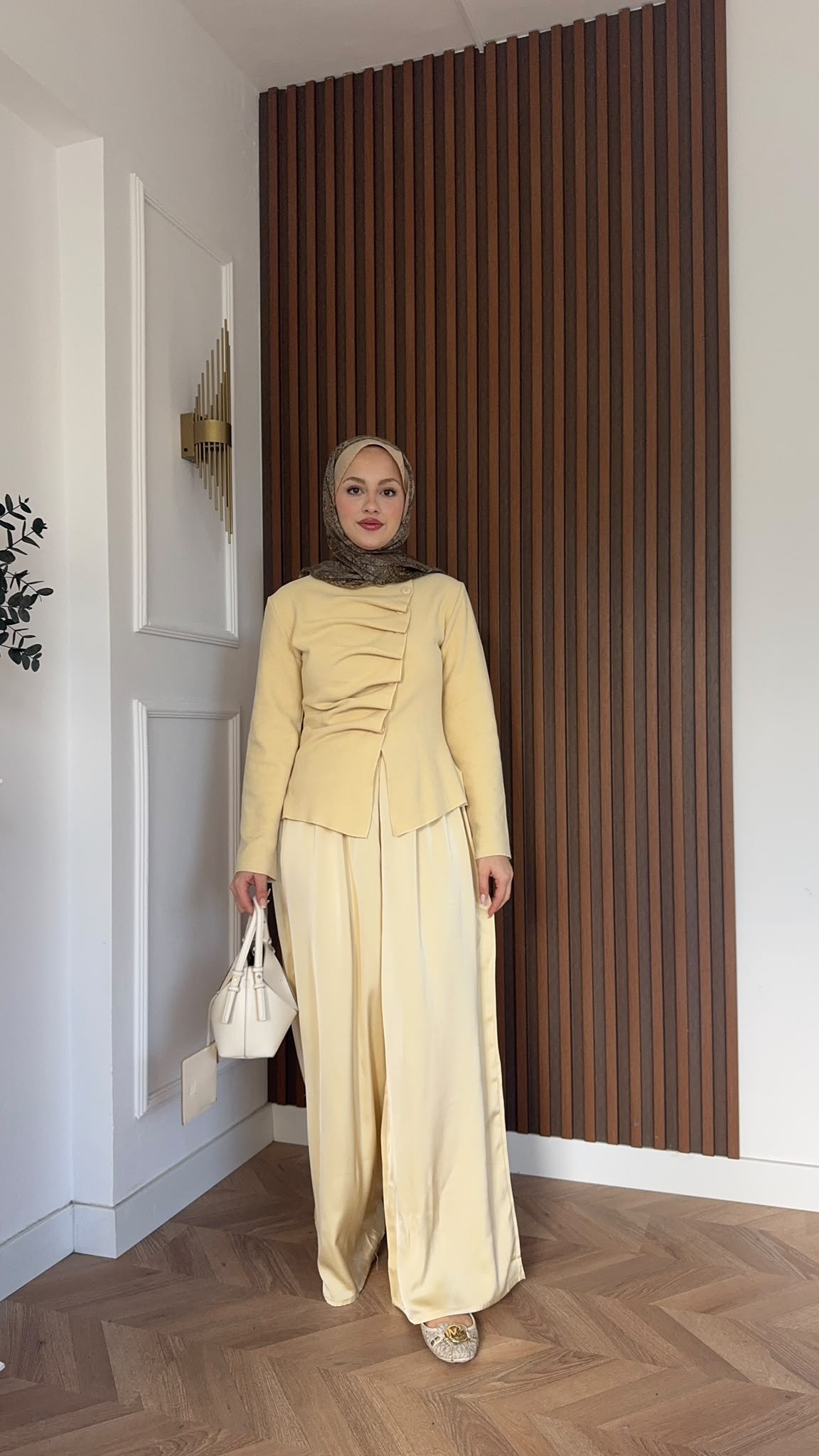 MEYSADESIGN BLUZ Çapraz Düğmeli Örme Bluz Butteryellow