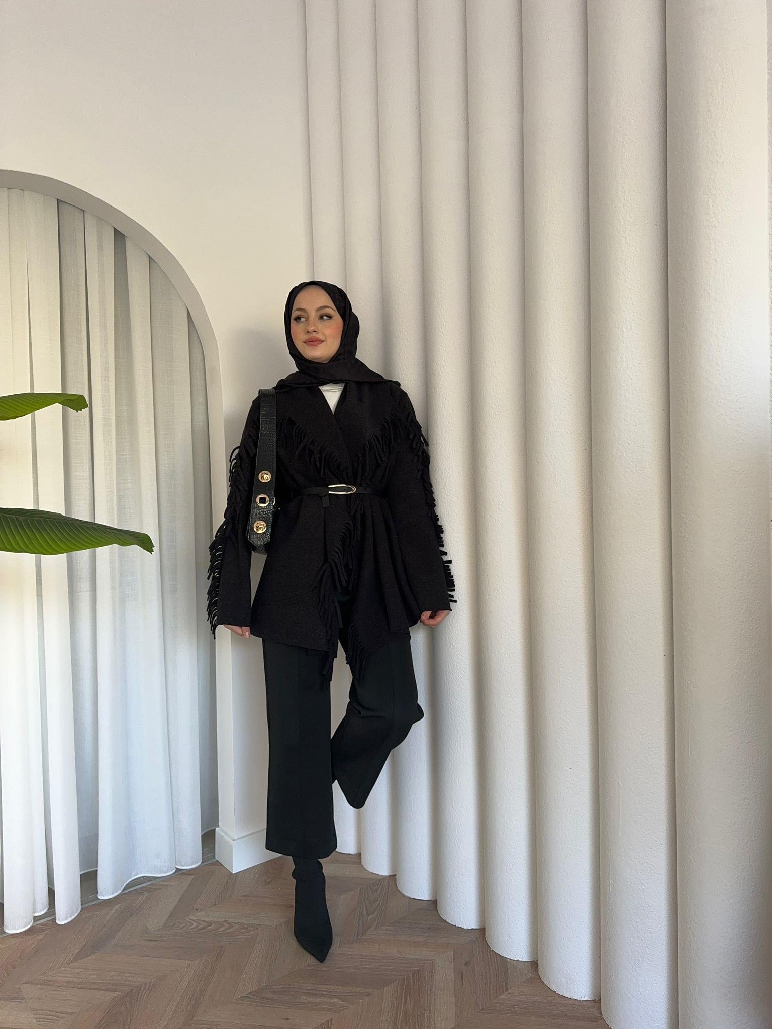 Fringed Cowboy Stamp Jacket Füme