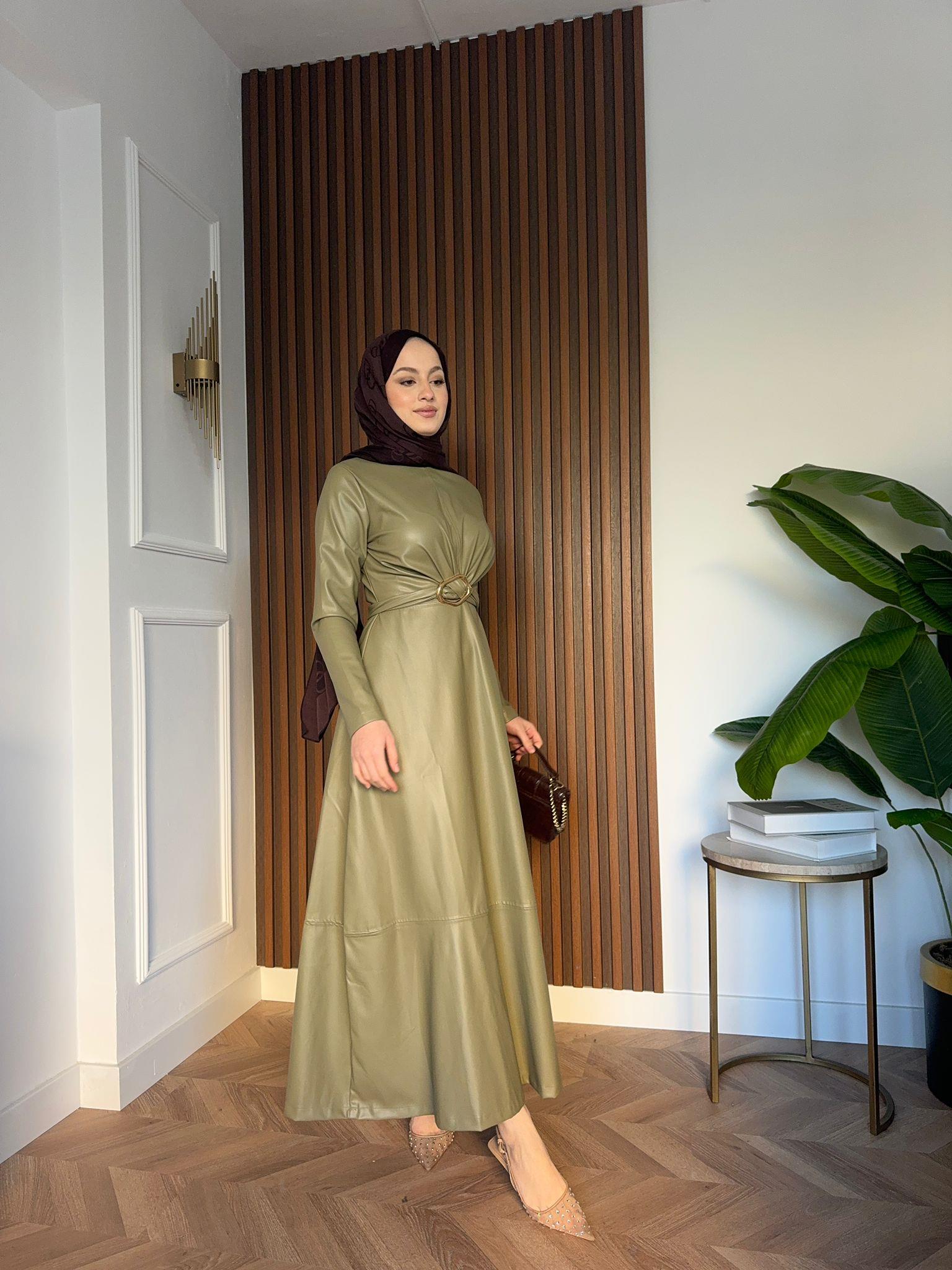 Gold Accessories Leather Dress