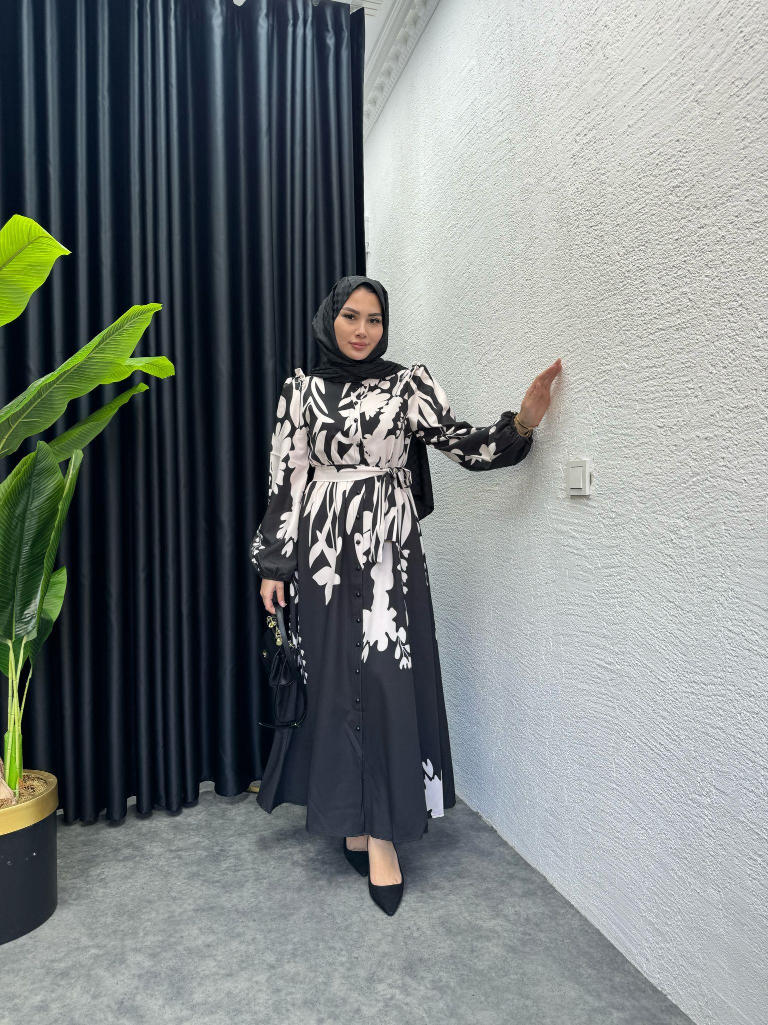 Black White Patterned Dress