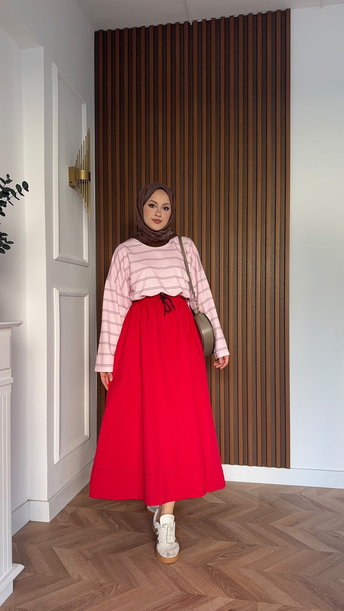 MEYSADESIGN ETEK Gabardin Etek Kırmızı