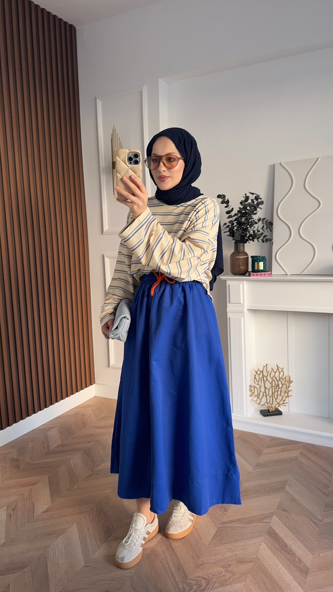 MEYSADESIGN ETEK Gabardin Etek Mavi