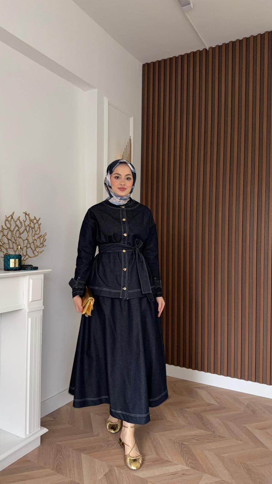 Alinda Skirt Set Navy