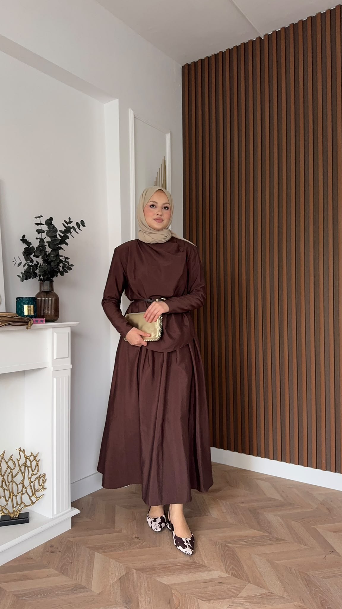 MEYSADESIGN ETEK TAKIM Hale Etekli Takım Acı Kahve