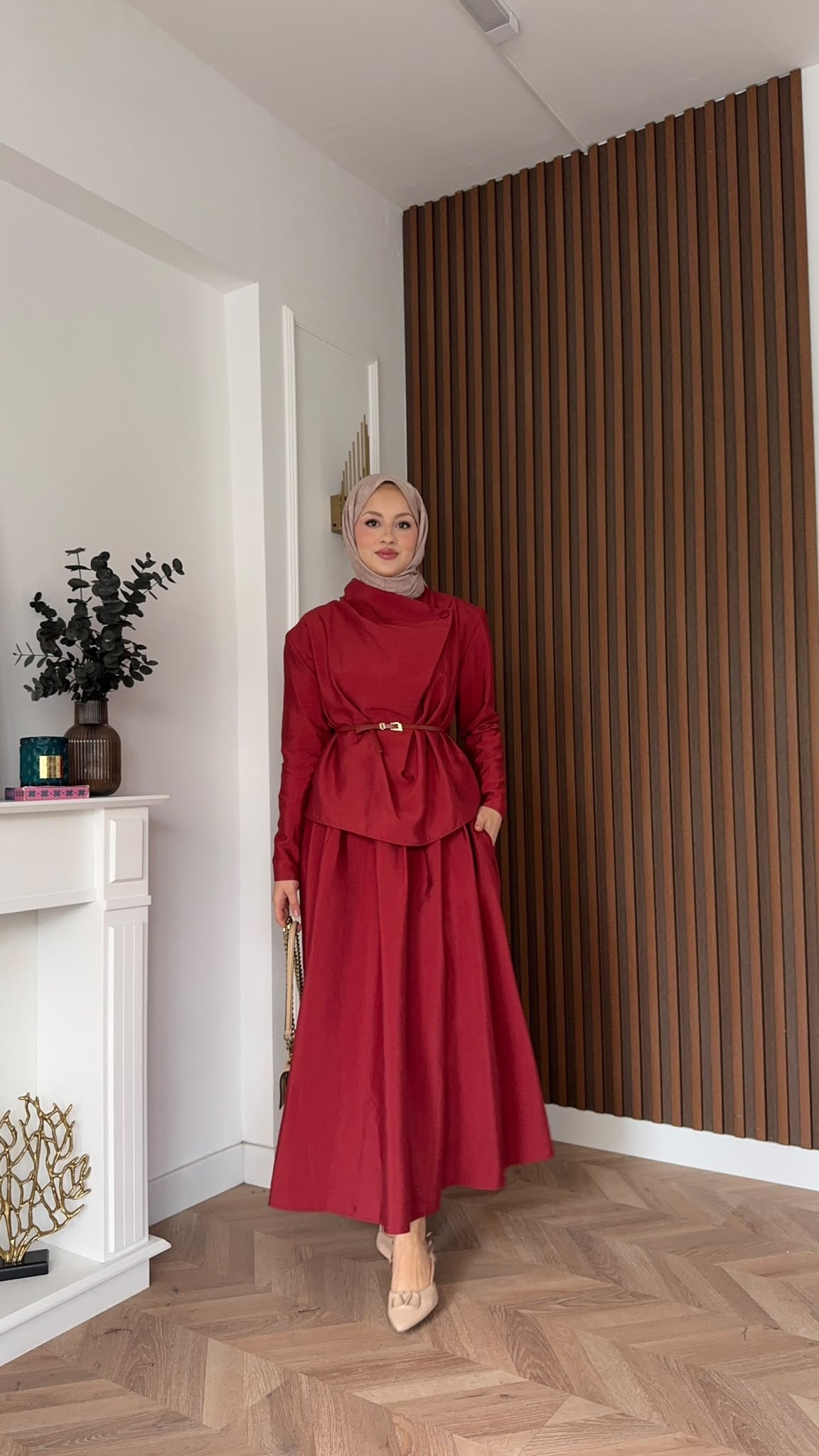 MEYSADESIGN ETEK TAKIM Hale Etekli Takım Bordo