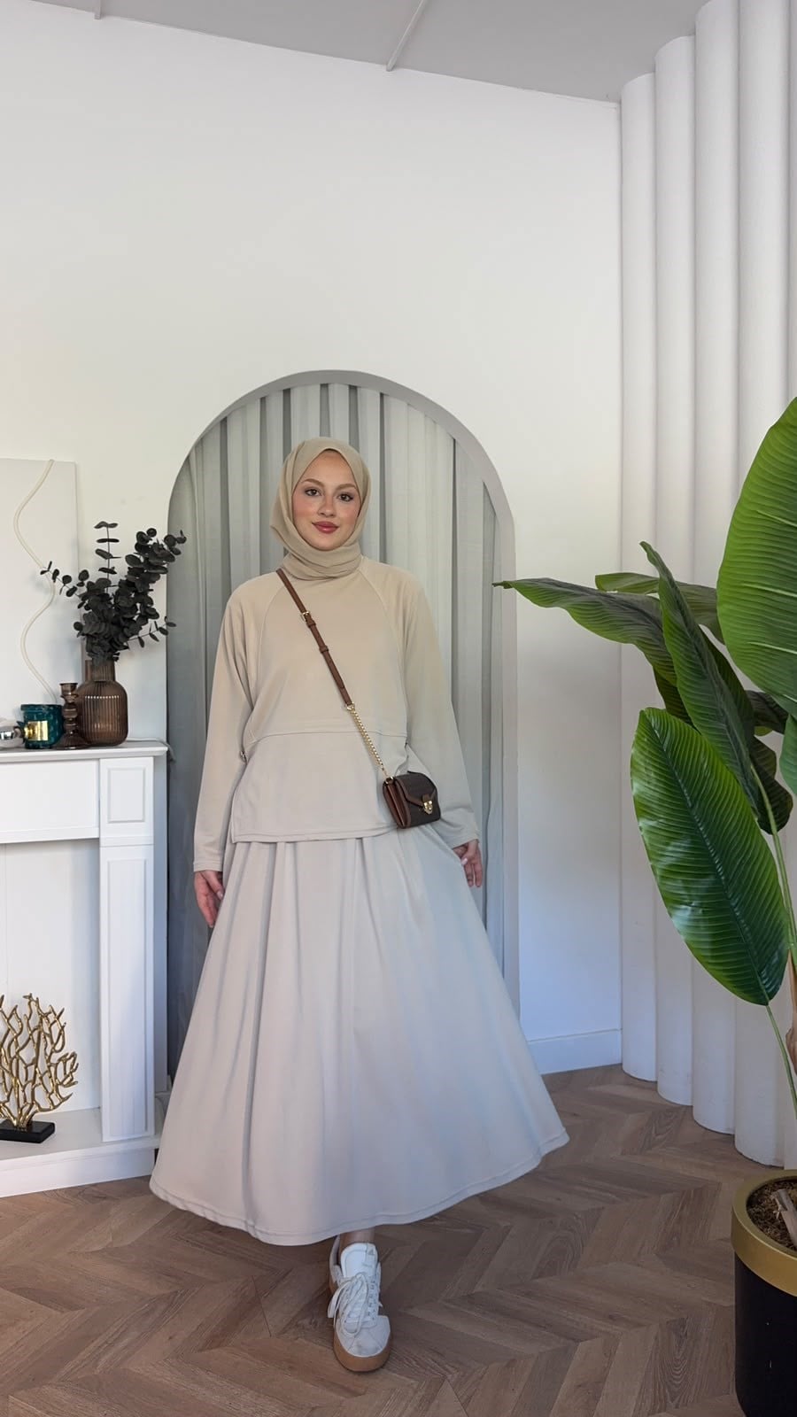 MEYSADESIGN ETEK TAKIM Safa Etekli Takım Bej