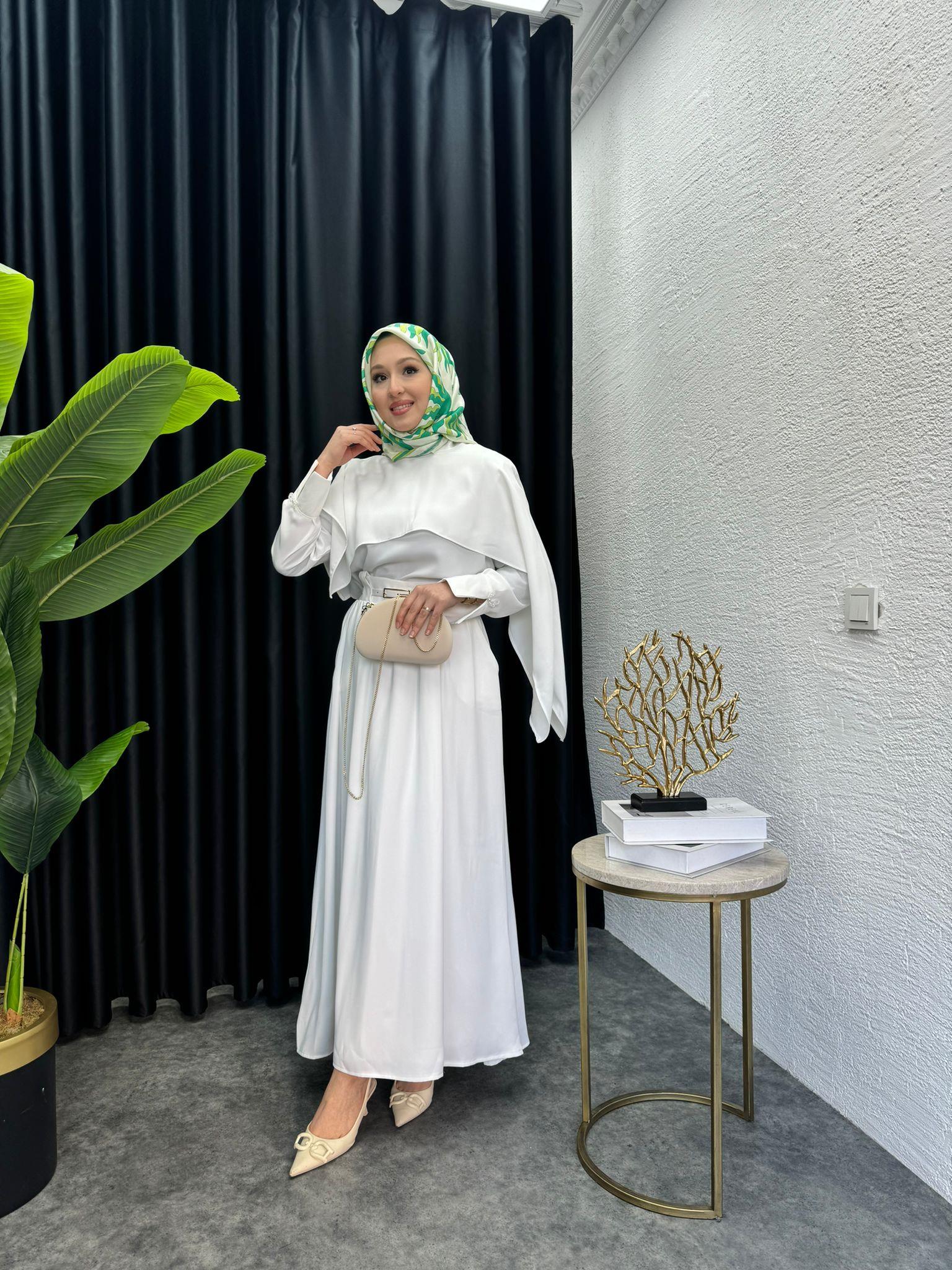 Sarah Crepe Skirt Set White