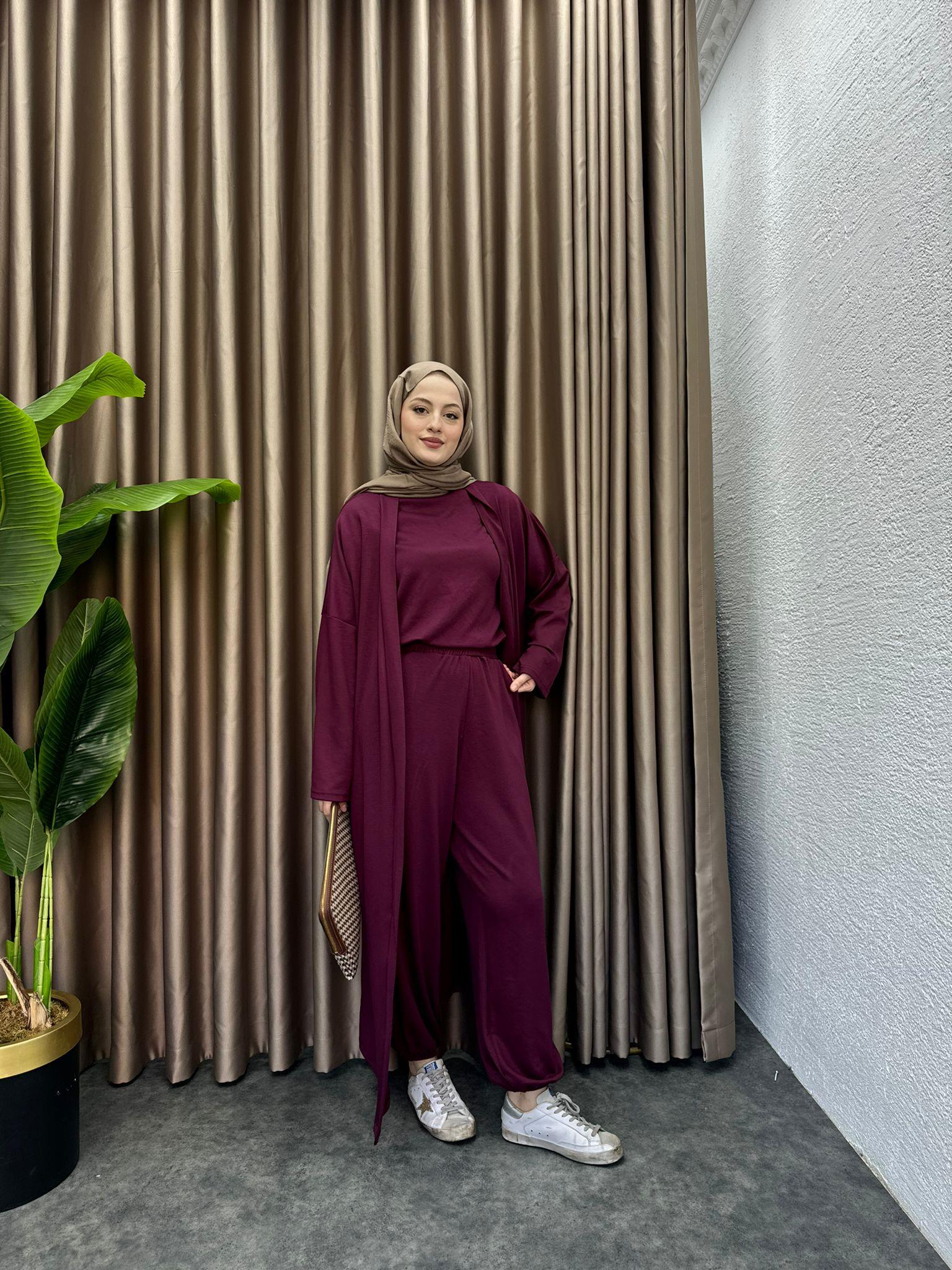 3-Piece Sandy Set Burgundy