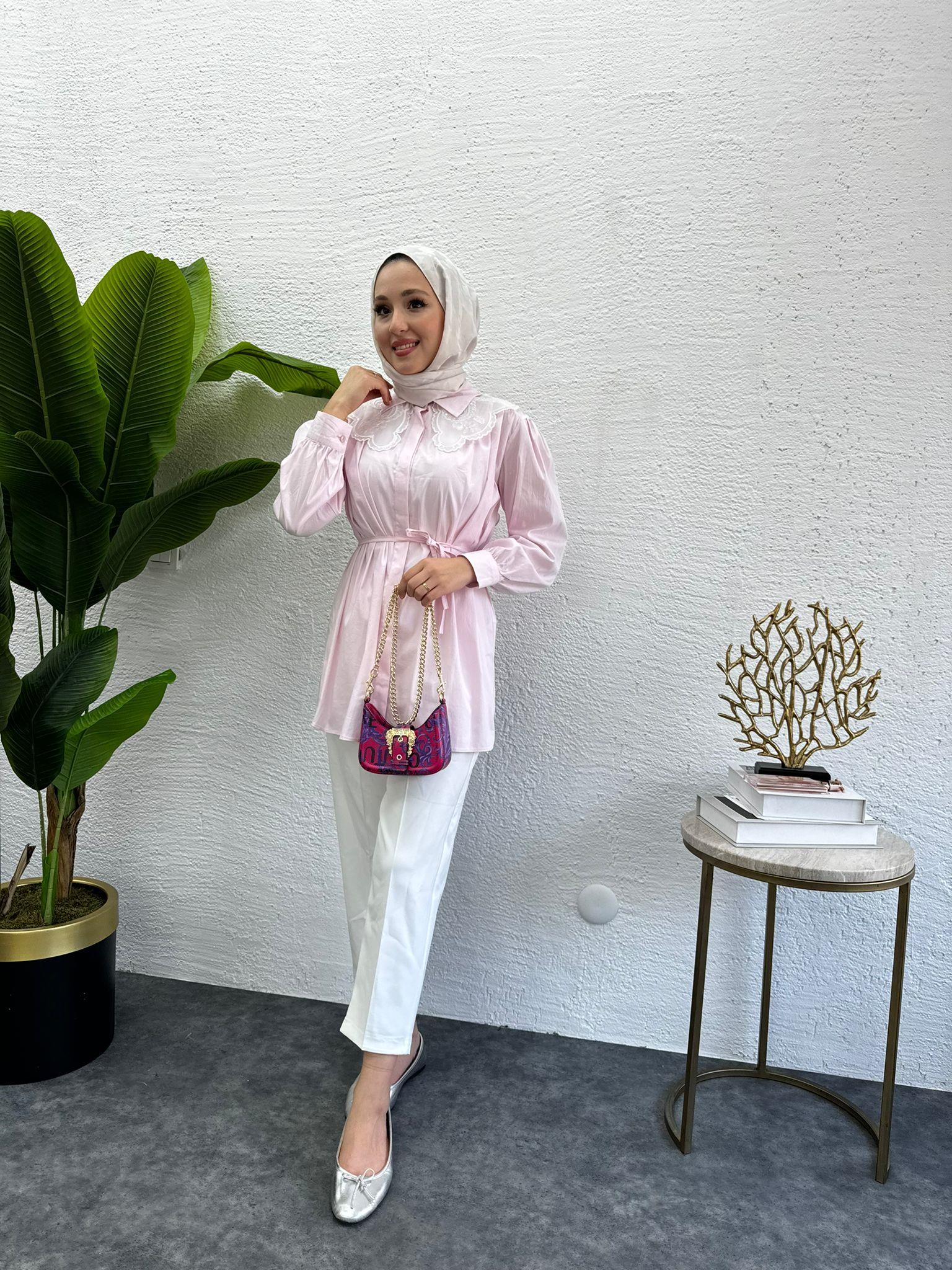 Baby Collar Shirt Pink