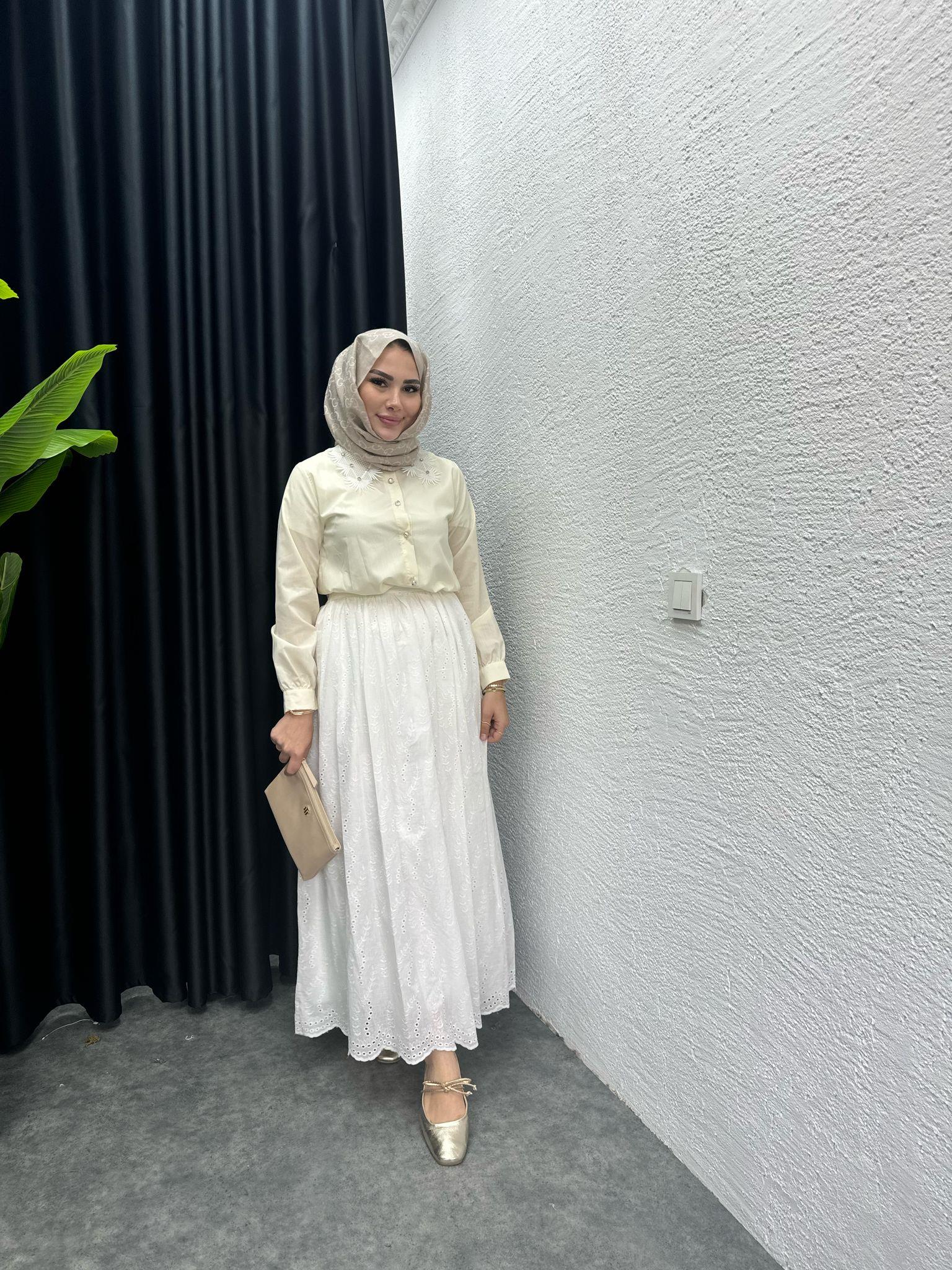 Collar Poplin Shirt Yellow