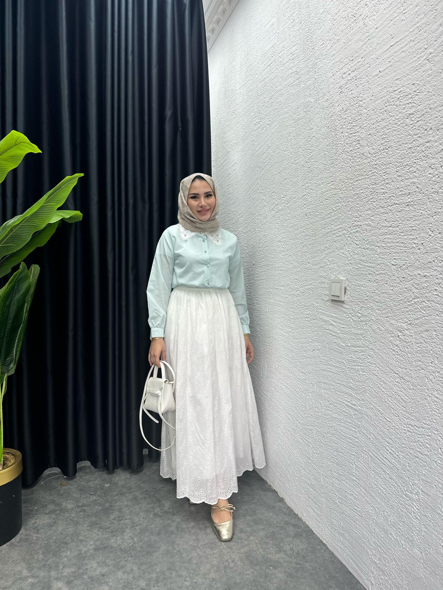 Collar Poplin Shirt Su Green