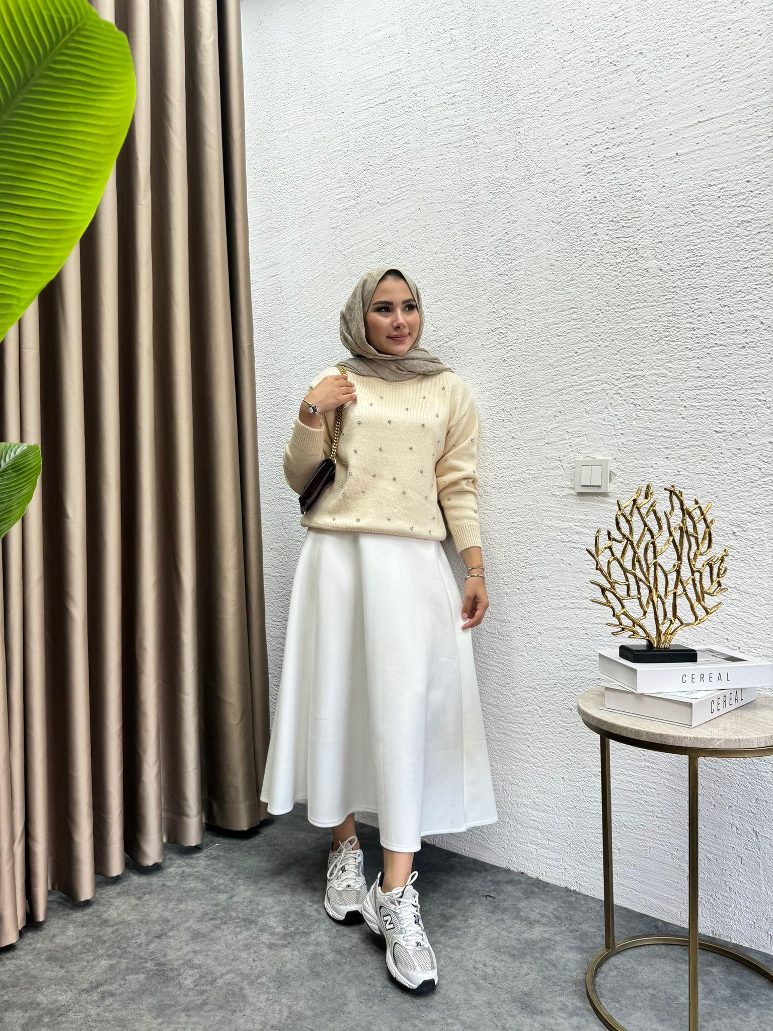 Embellished Sweater Beige