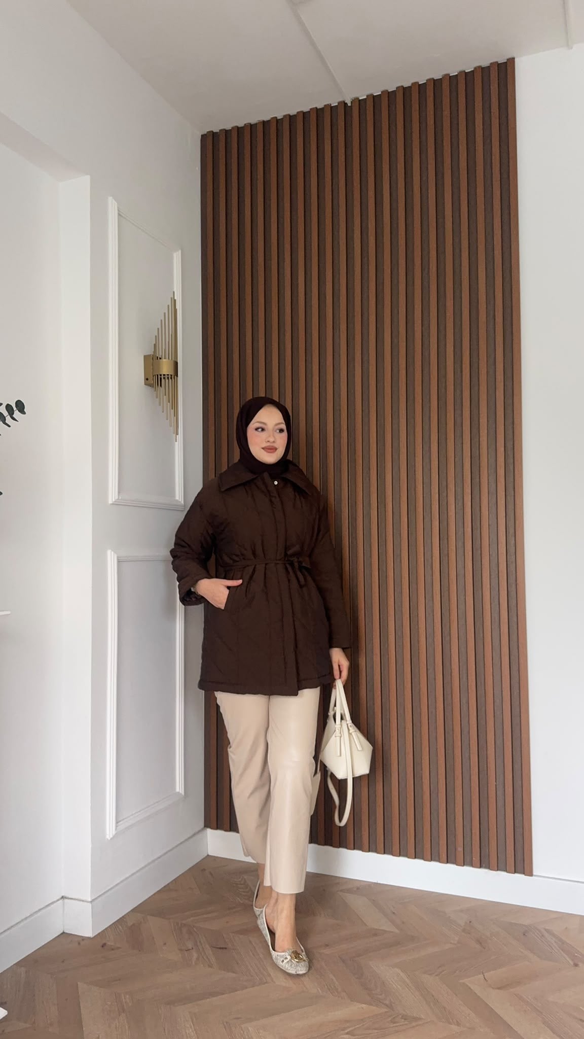 MEYSADESIGN MONT Kapitone Şişme Mont Acı Kahve