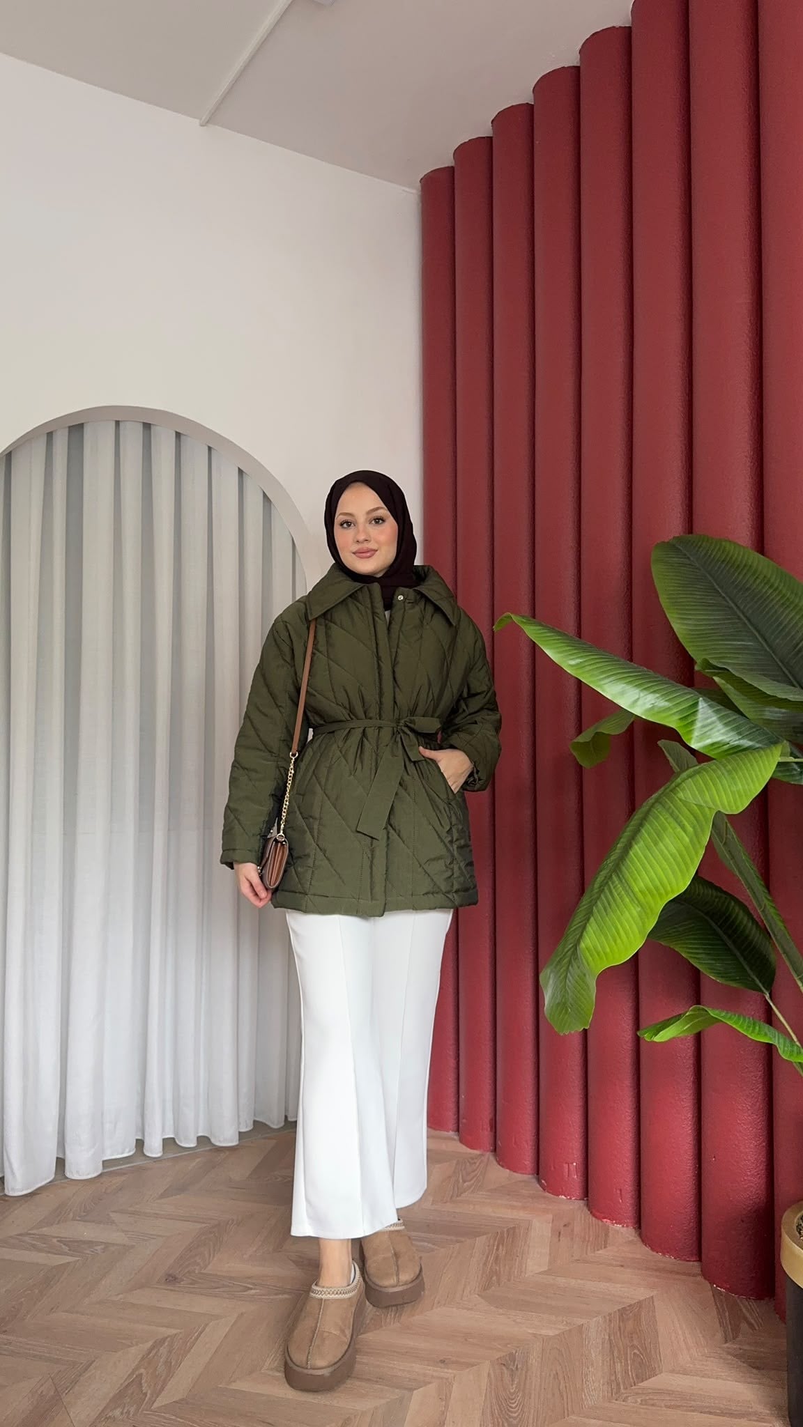 MEYSADESIGN MONT Kapitone Şişme Mont Haki