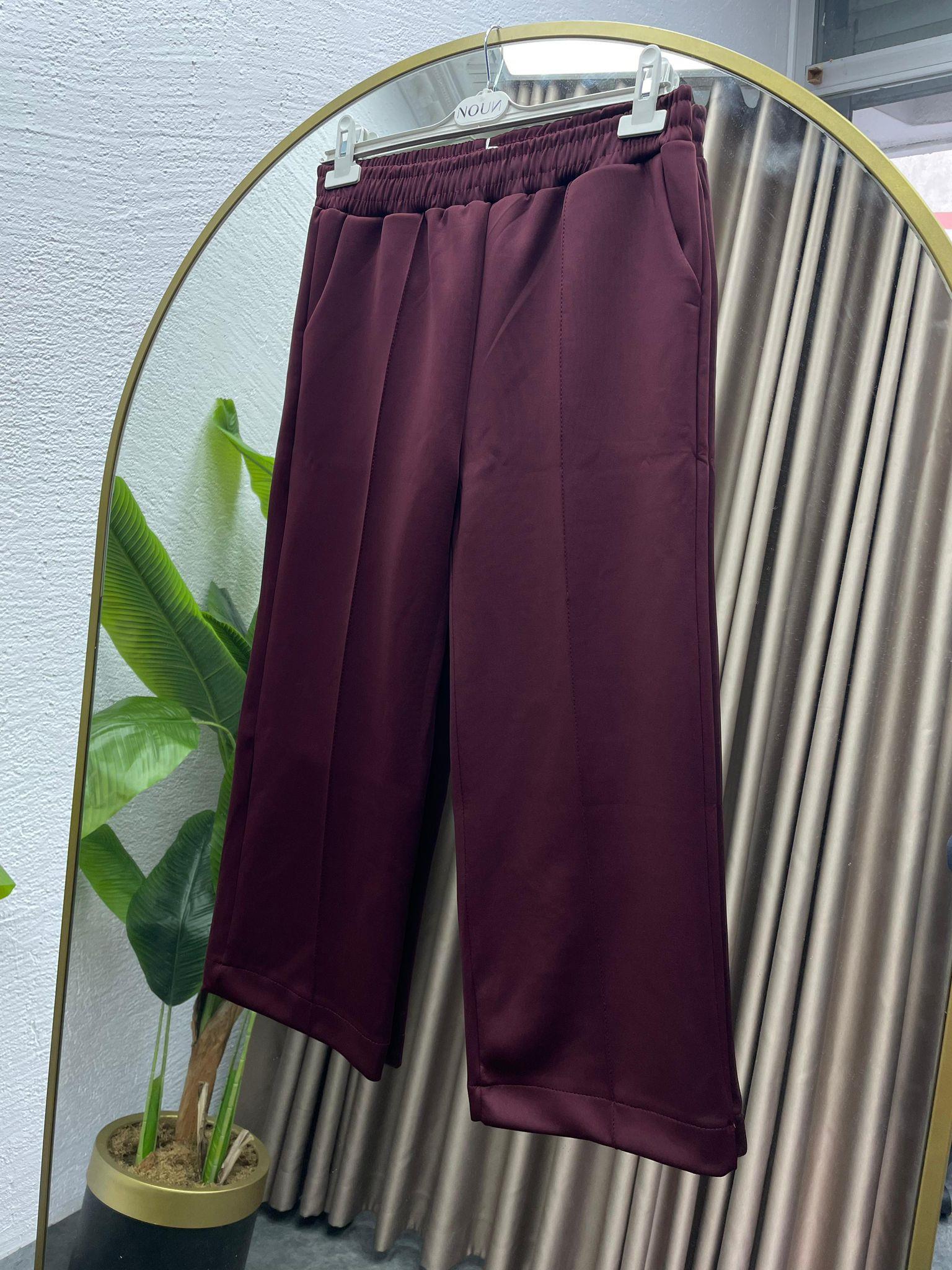 Burgundy Scuba Trousers
