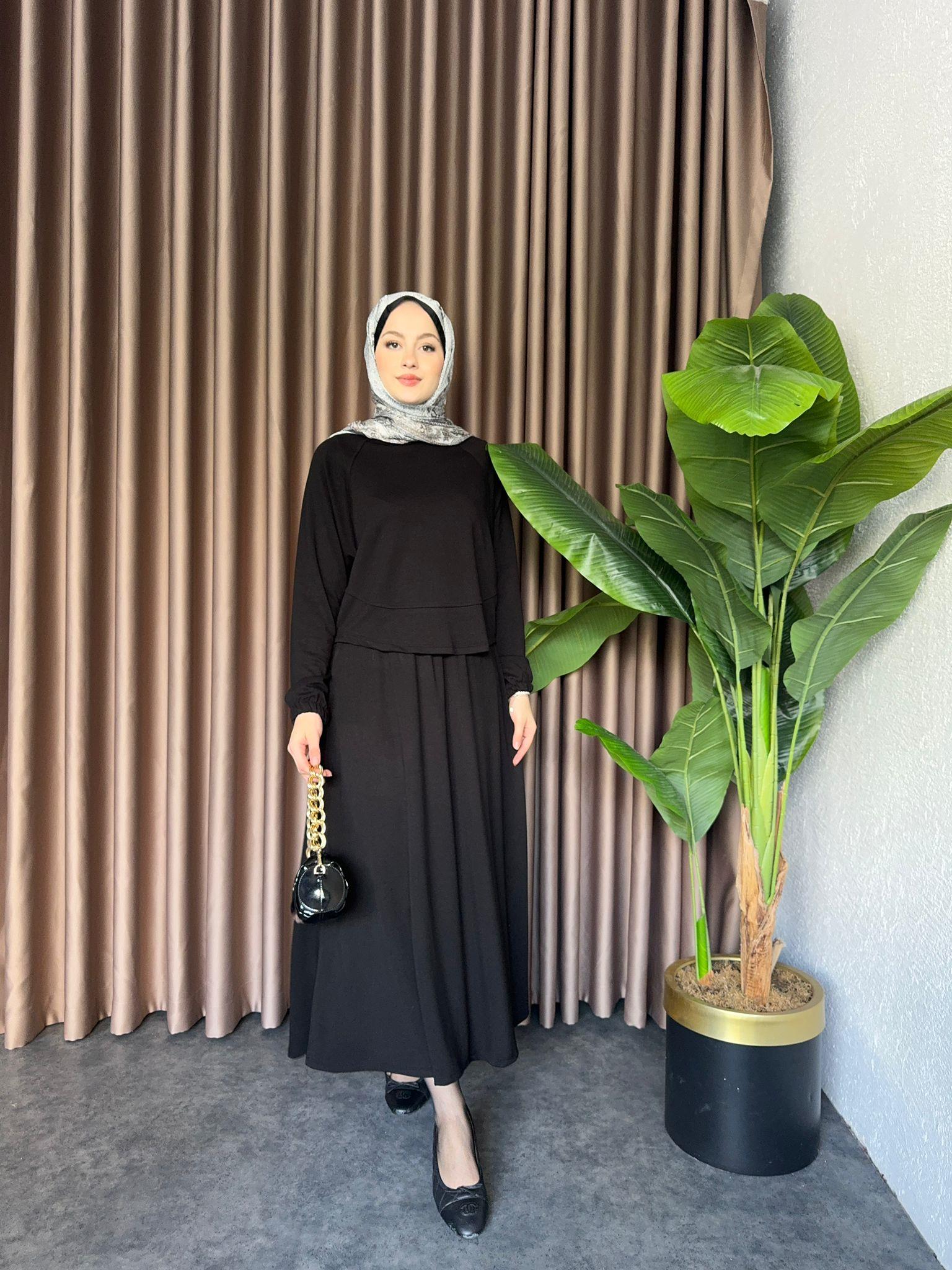 Basic Skirt Oysh 2-Piece Set Black