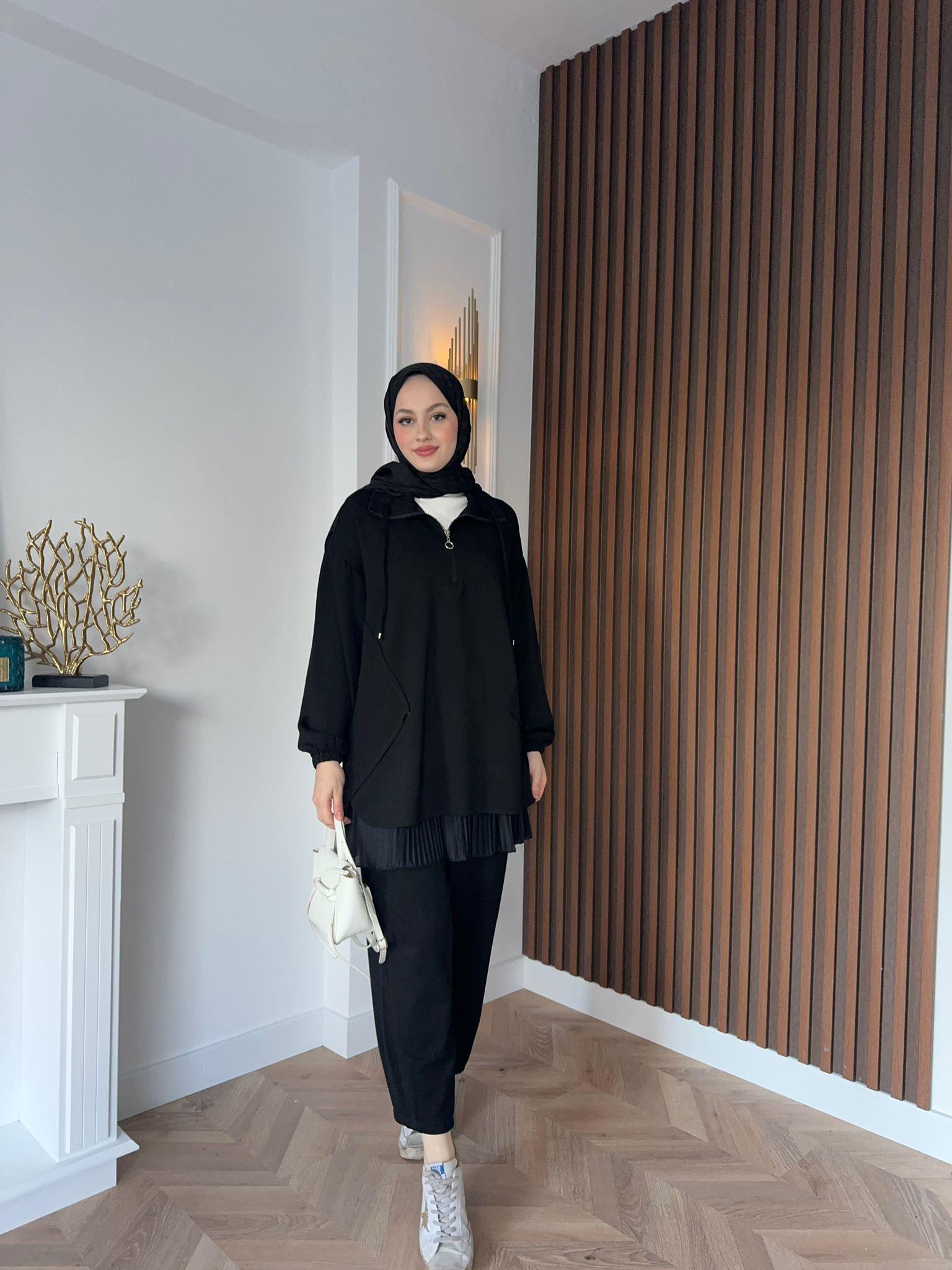 Ankle Length Oysh 2-Piece Set Black