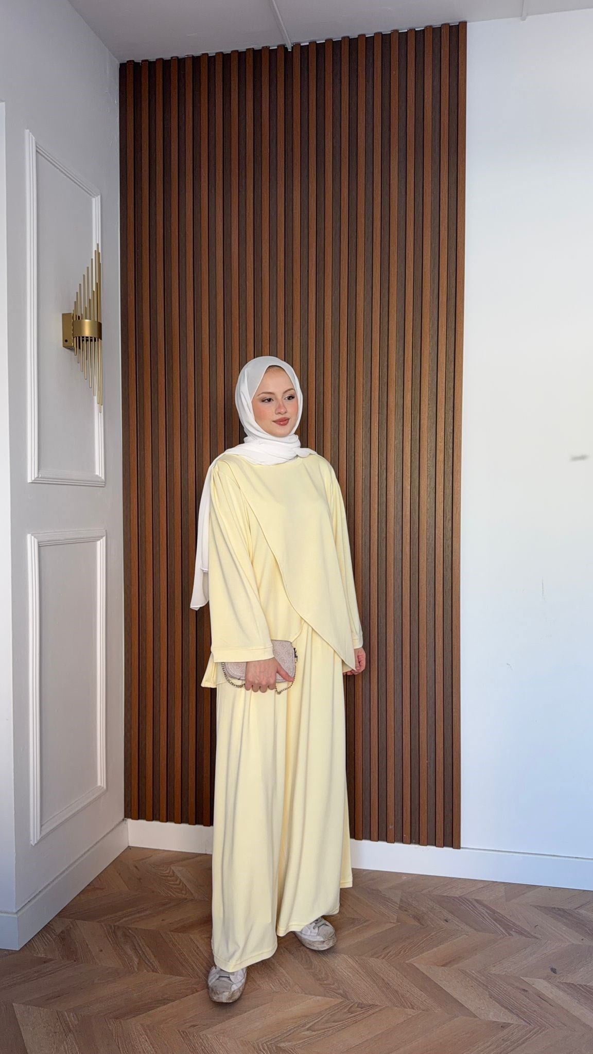 MEYSADESIGN PANTOLON TAKIM Çapraz Oysh İkili Takım Sarı