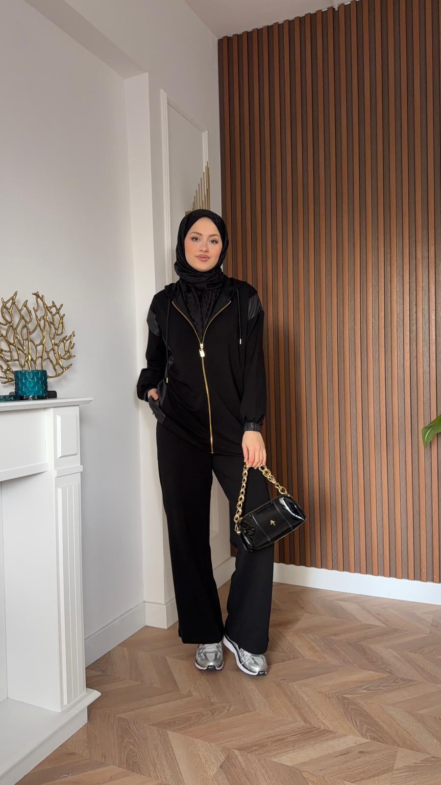 Demo ribbed 2-Piece Set Black