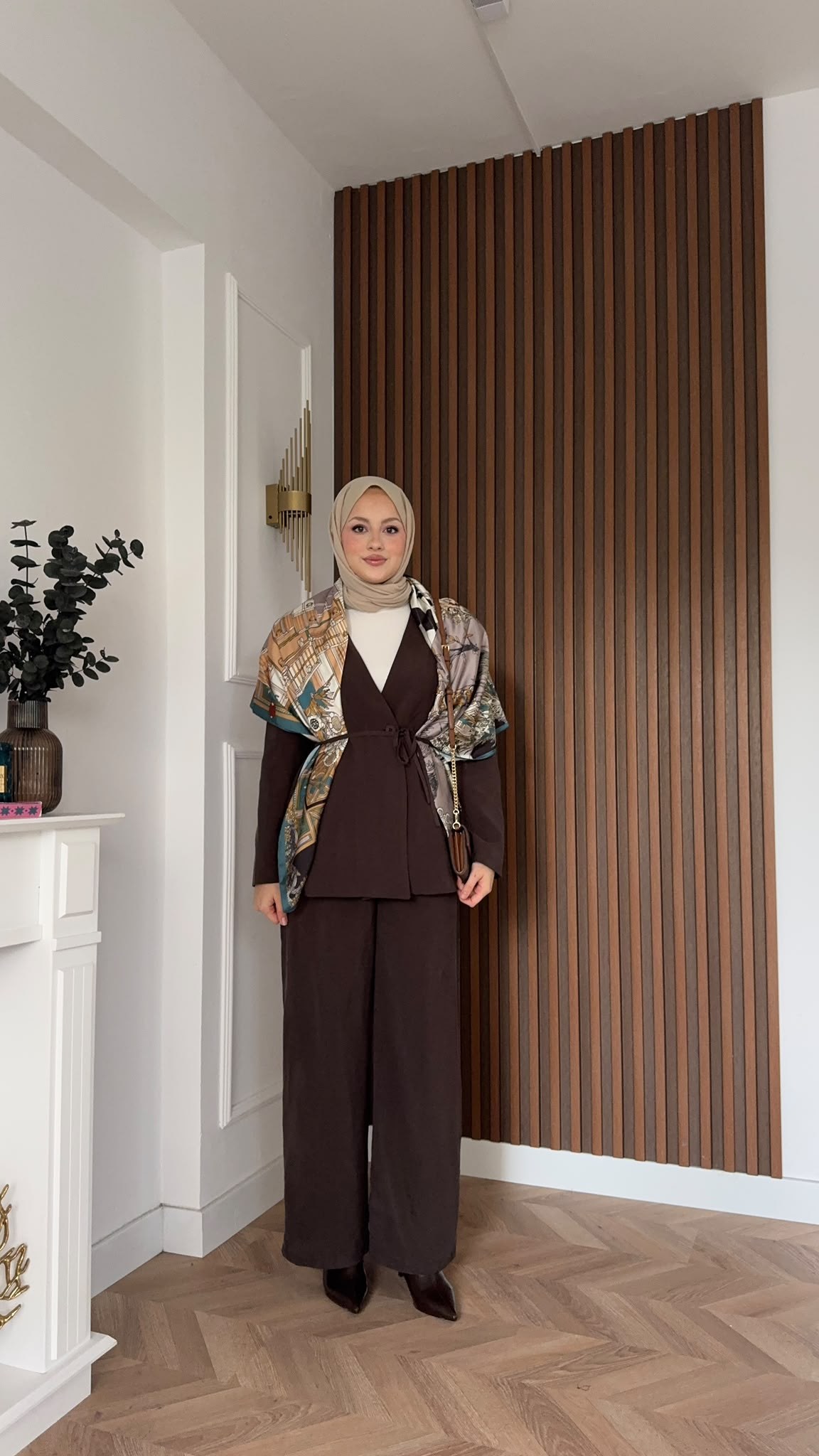 MEYSADESIGN PANTOLON TAKIM Dila Ceketli Takım Acı Kahve