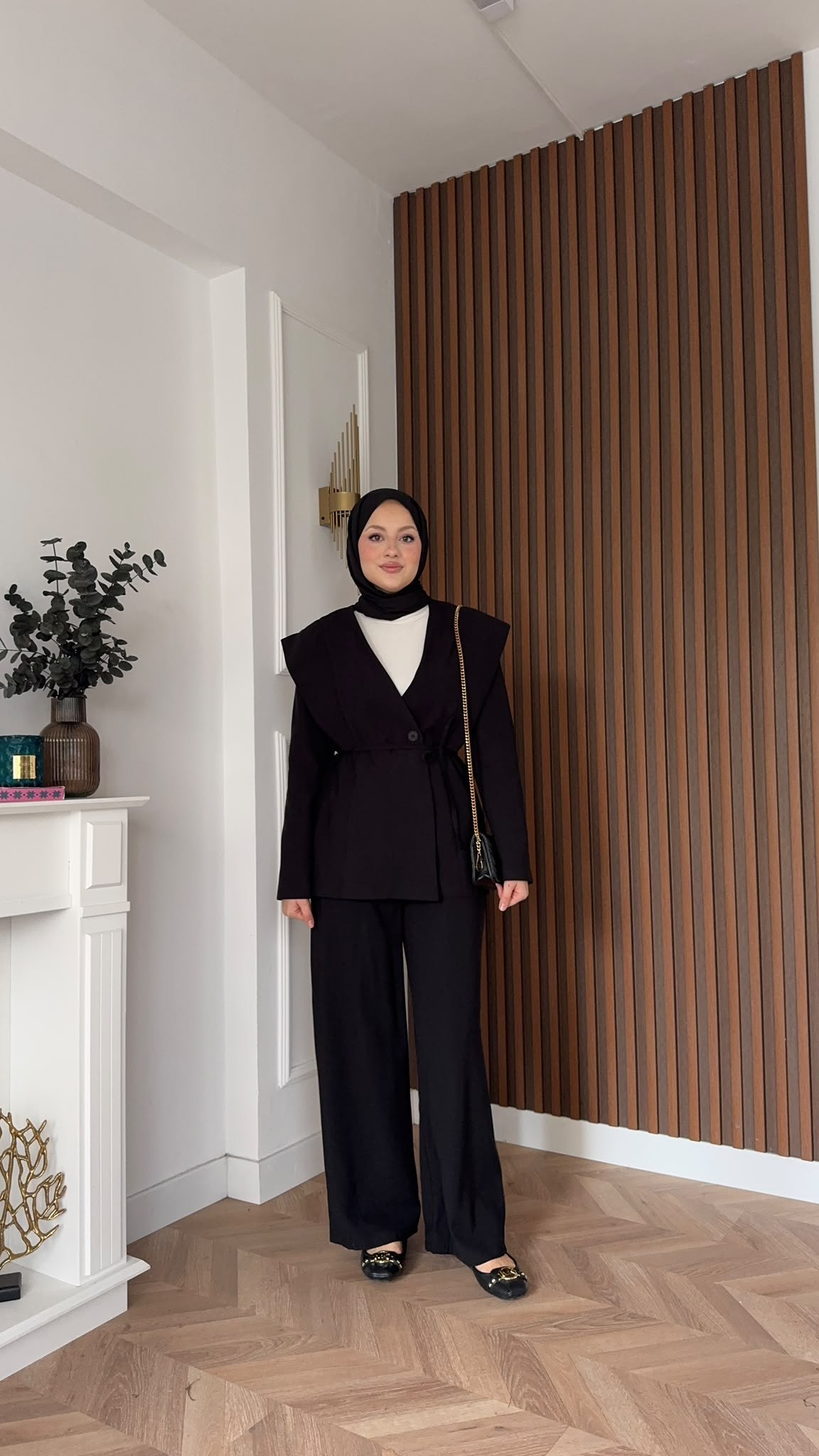 MEYSADESIGN PANTOLON TAKIM Dila Ceketli Takım Siyah