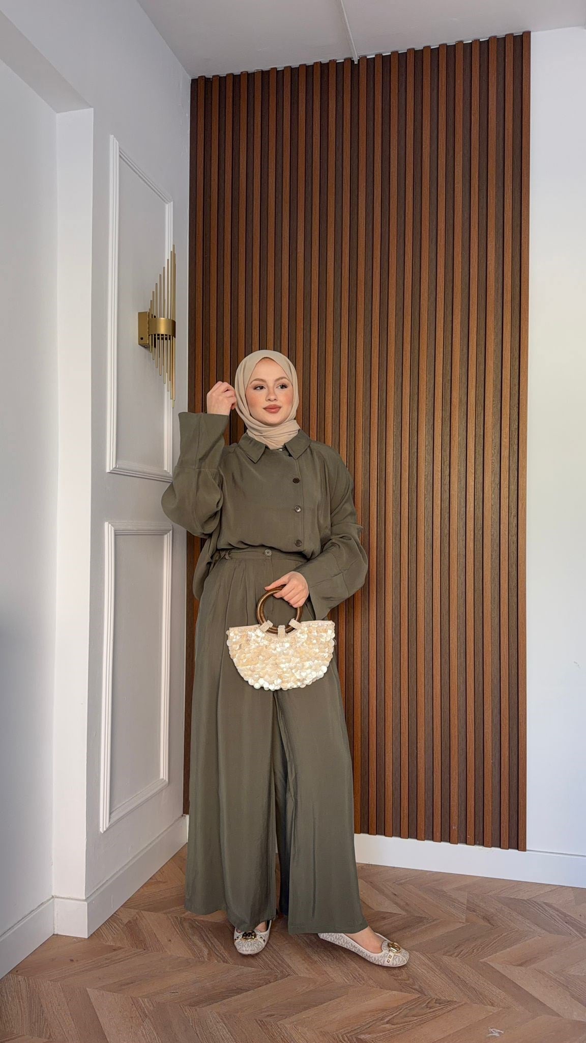 MEYSADESIGN PANTOLON TAKIM Heon Tensel Pantolonlu Takım Haki