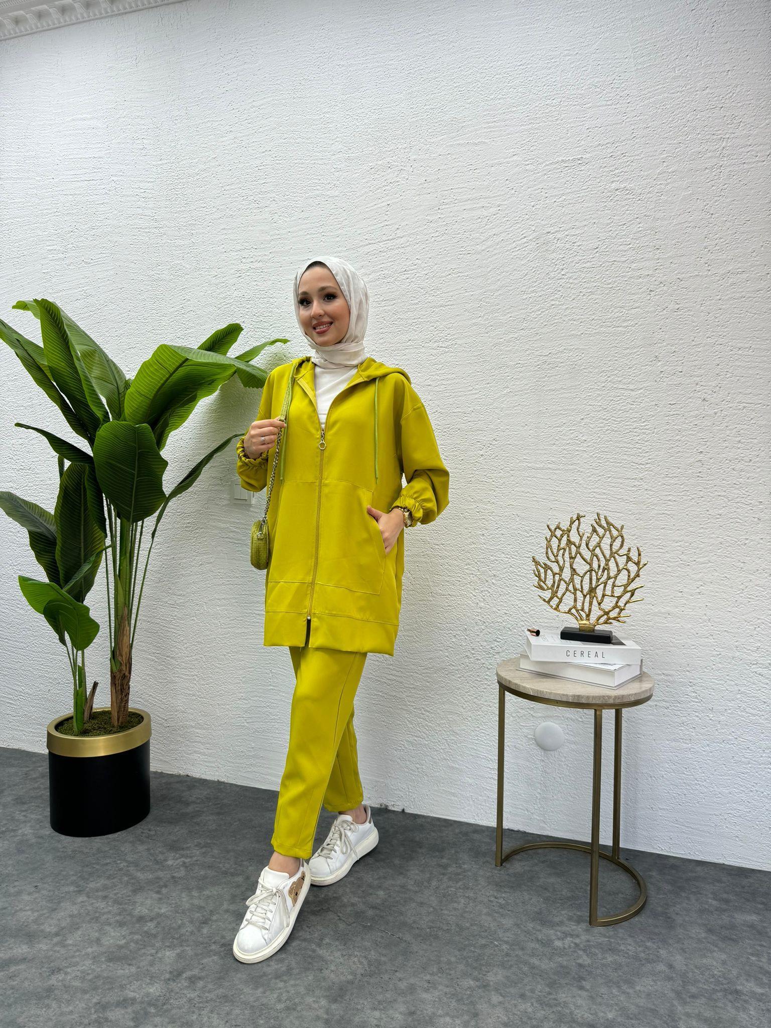 MEYSADESIGN PANTOLON TAKIM Meyra İkili Takım Yağ Yeşili
