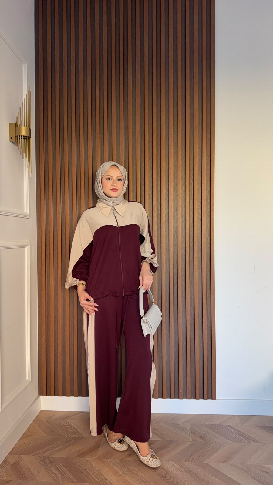 MEYSADESIGN PANTOLON TAKIM Pelerinli Aerobin Spor Takım Bordo