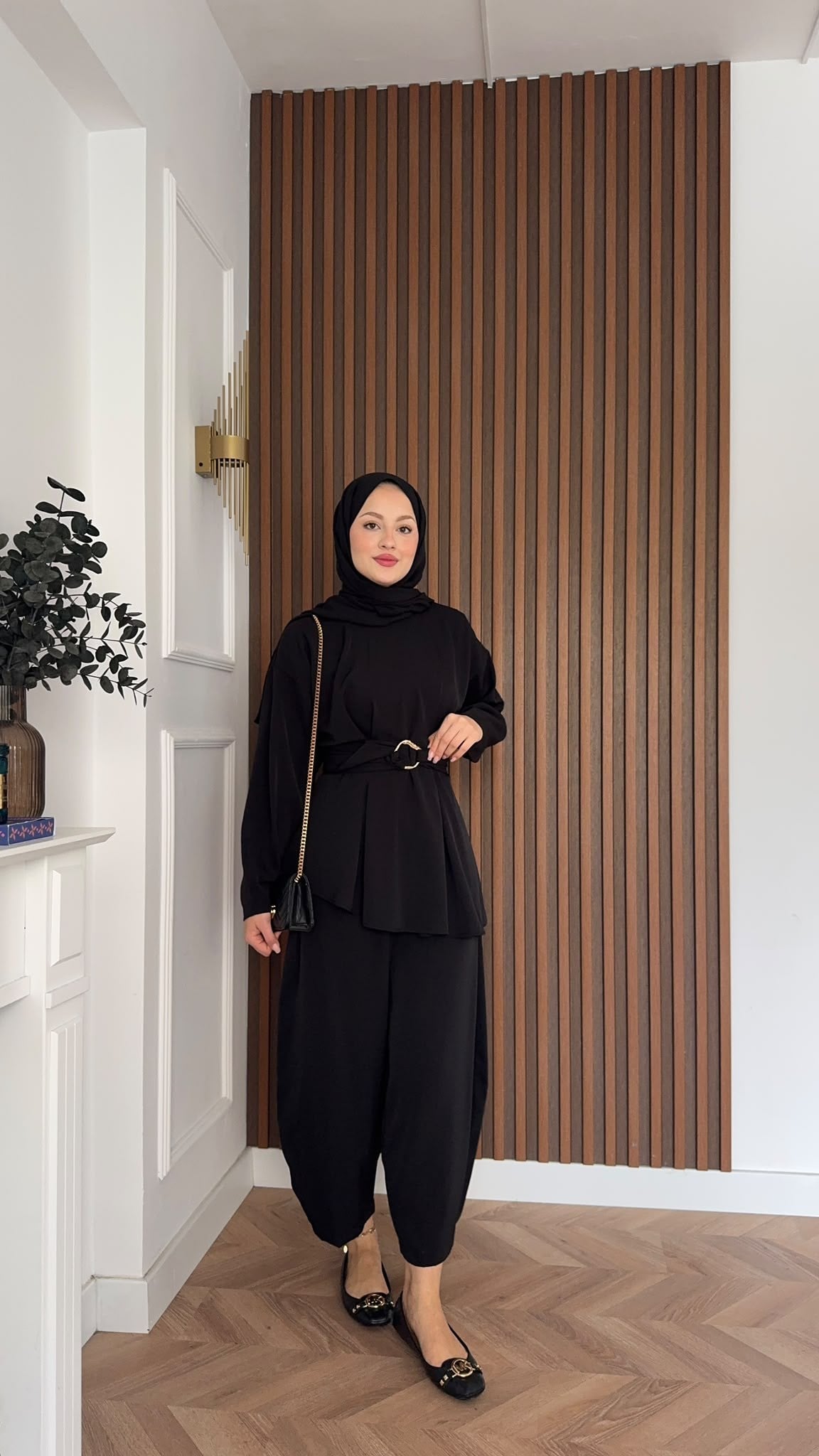 MEYSADESIGN PANTOLON TAKIM Peri Pensli Pantolon Takım Siyah
