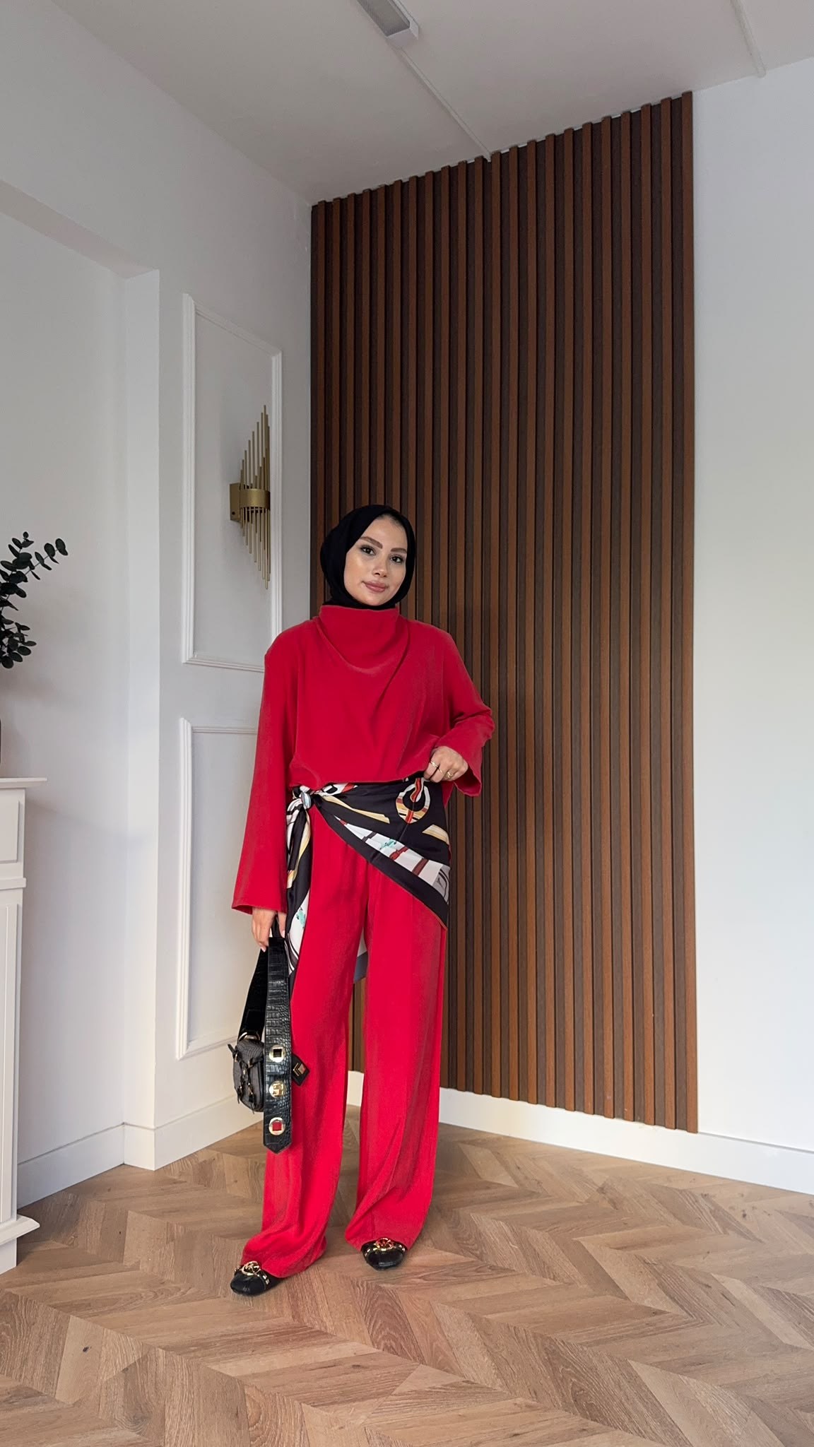 MEYSADESIGN PANTOLON TAKIM Qesa Dik Yaka İkili Takım Kırmızı