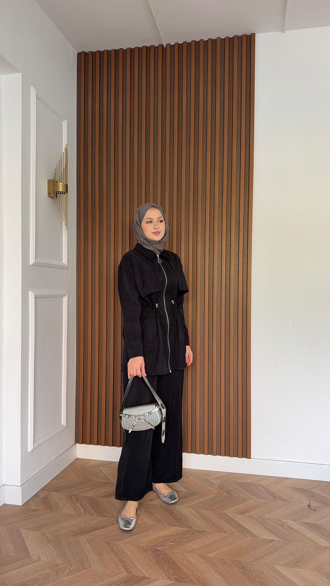 MEYSADESIGN PANTOLON TAKIM Quse Tensel Pantolonlu Takım Siyah