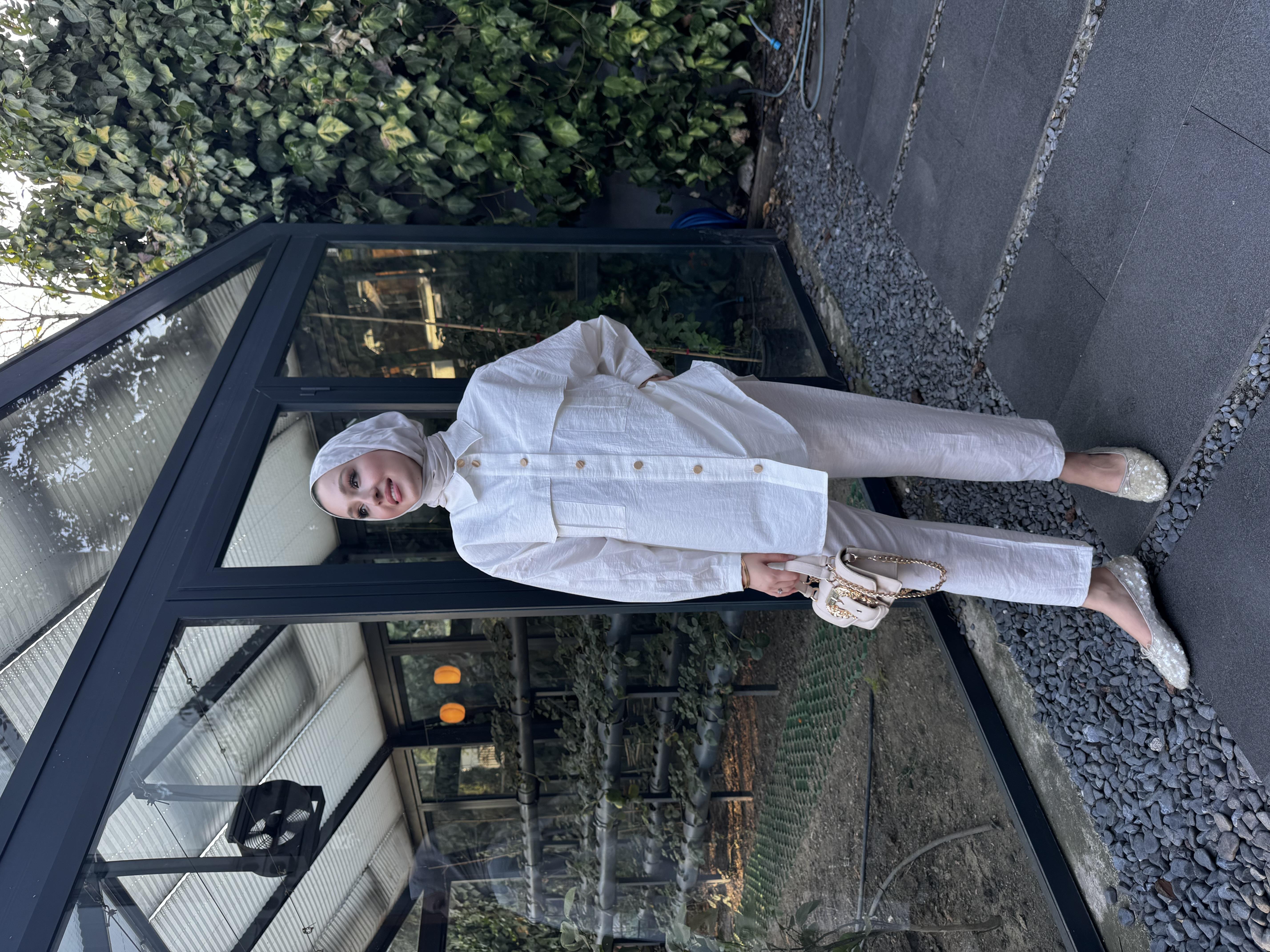 Siniora Trousers 2-Piece Set White