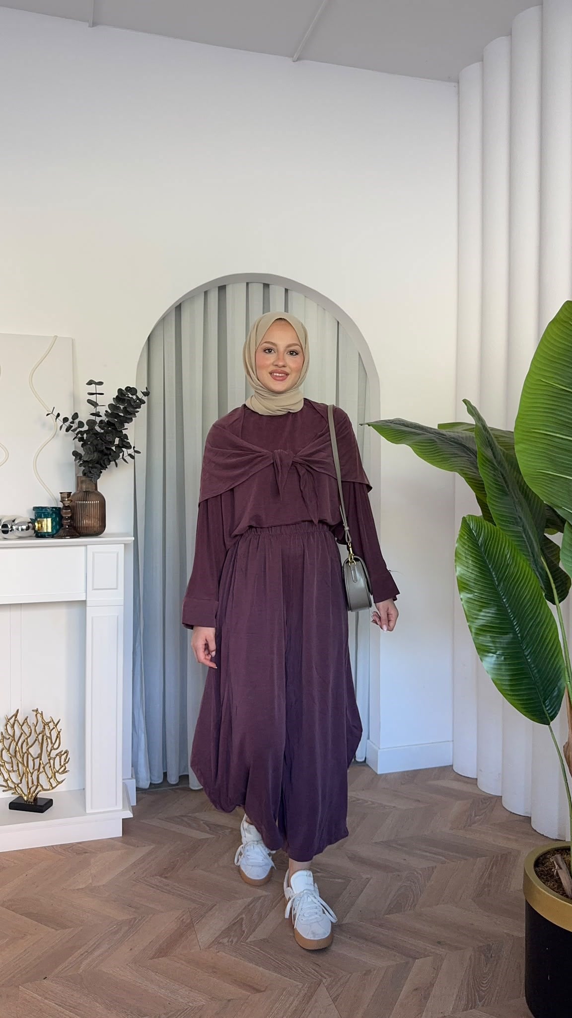 MEYSADESIGN PANTOLON TAKIM Sure Atkılı Oysh İkili Takım Mürdüm
