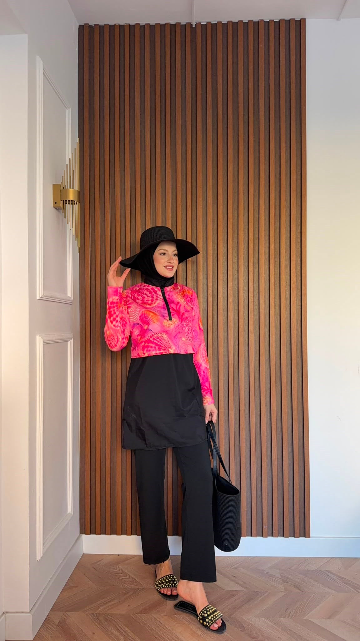 MEYSADESIGN TESETTÜR MAYO Gisa Pembe Renkli Üçlü Mayo Seti