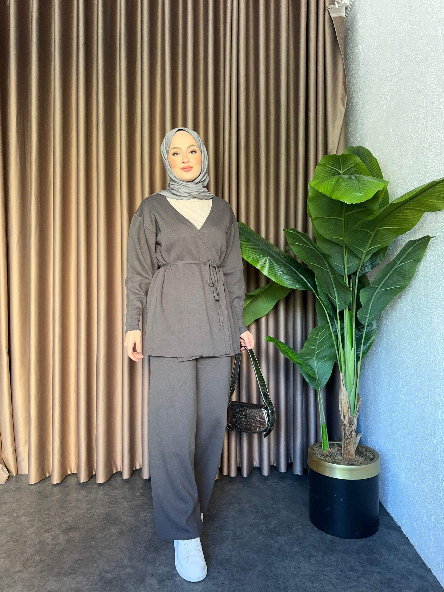 Kruvaze Knit 2-Piece Set Anthracite